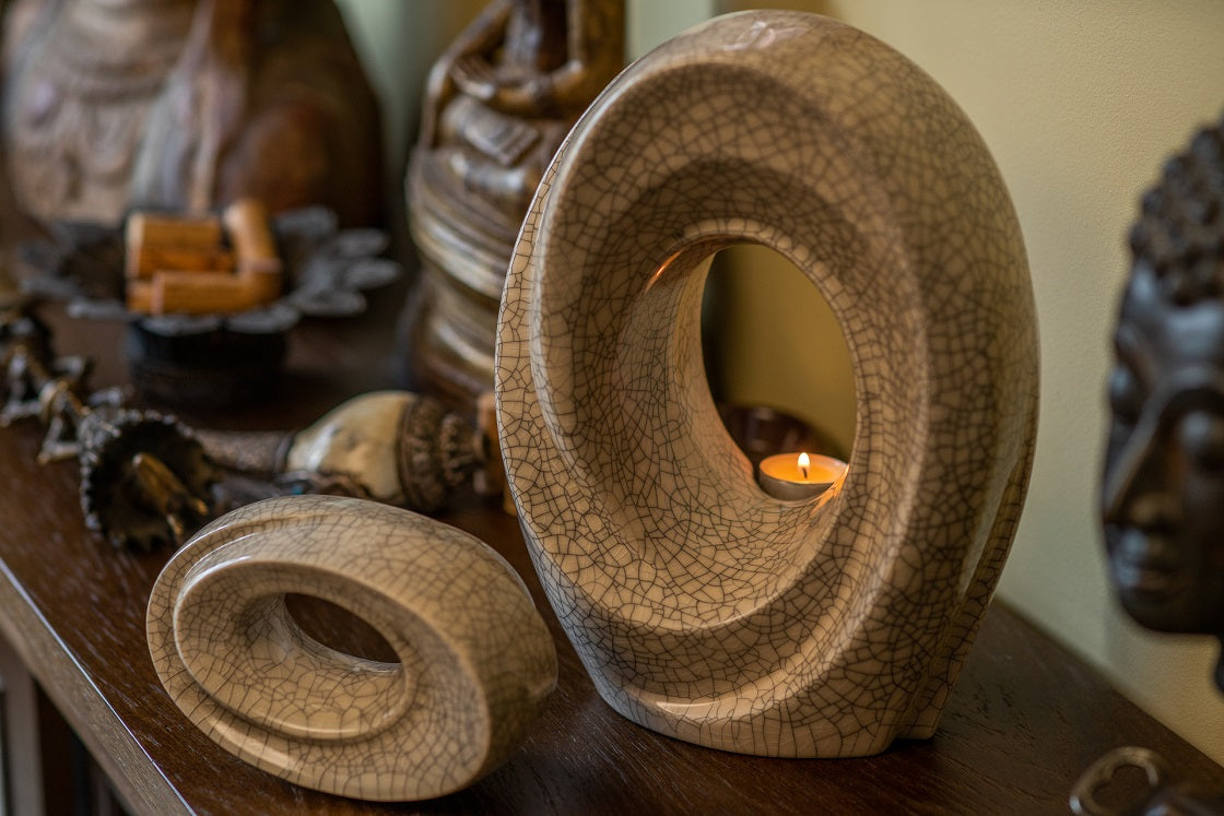 Set Of Ceramic Art Urns For Human Ashes by Pulvis Art Urns