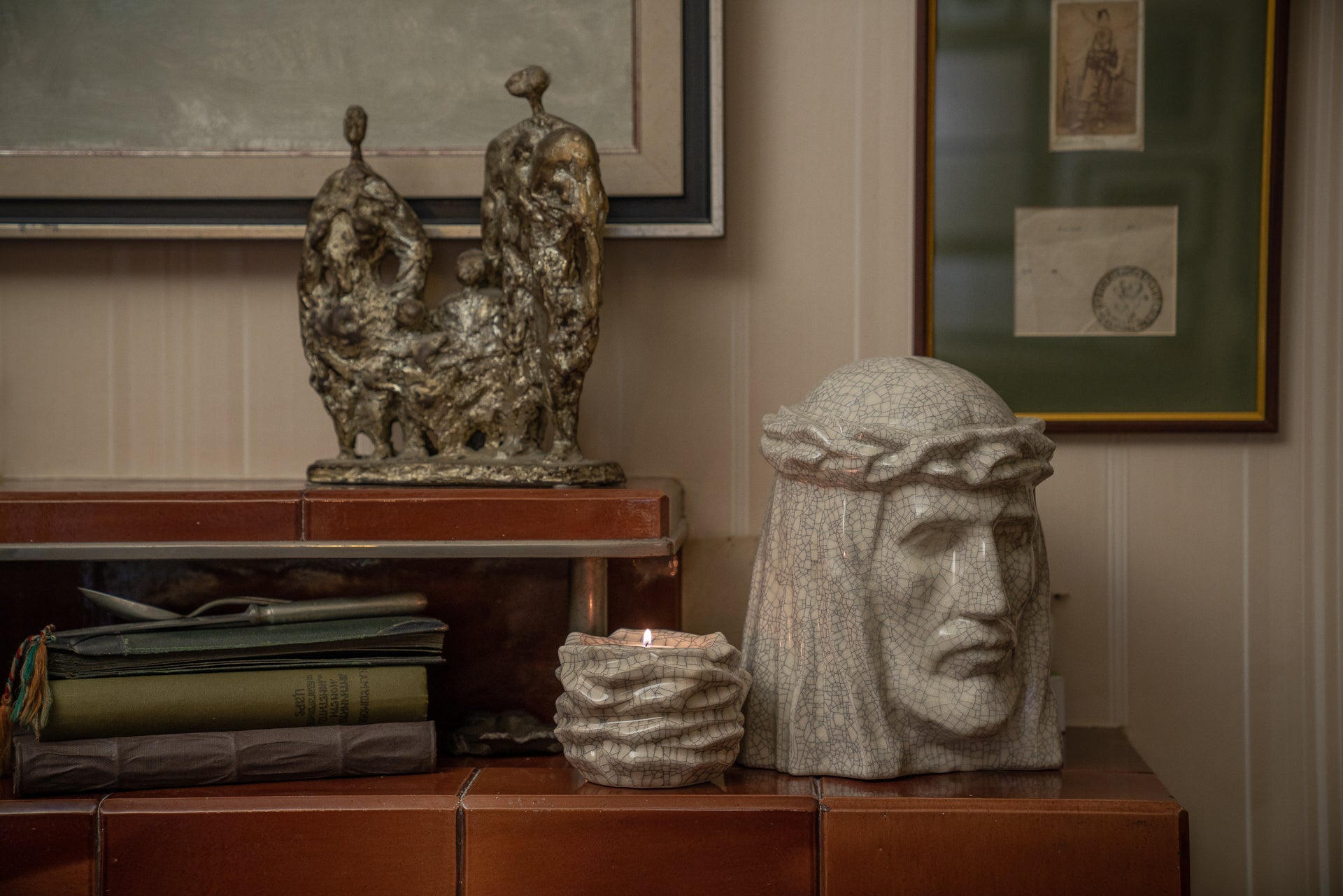 Handcrafted sculpture urn "The Christ" by Pulvis Art Urns. Collection Image for "The Christ" urn for ashes.
