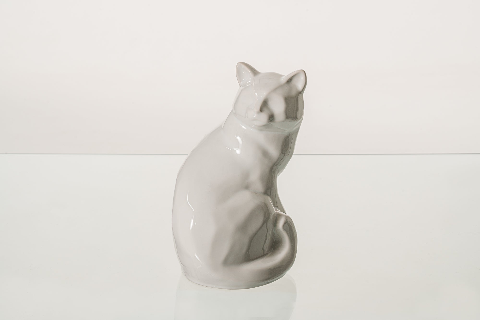 Felix Cat Urn for Ashes - White | Ceramic | Handmade Pet Urn