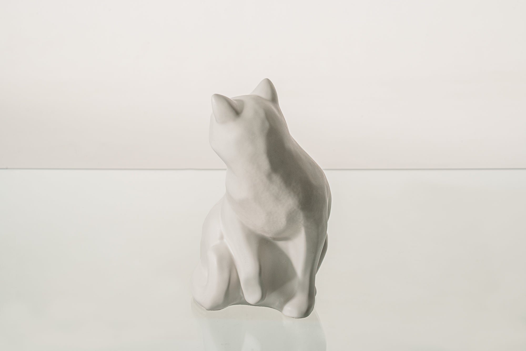 Felix Cat Urn for Ashes - White Matte | Ceramic | Handmade Pet Urn