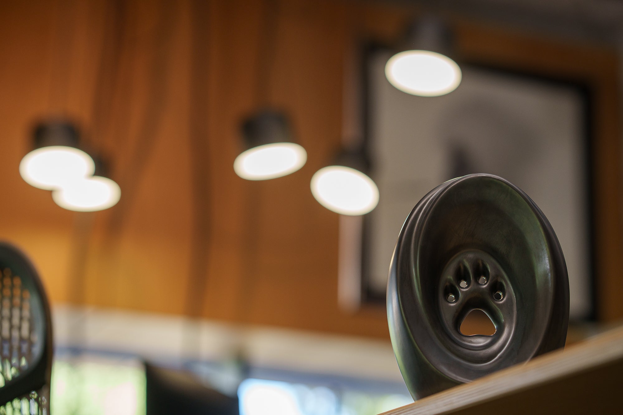 Large Paw Cremation Urn - Dark Matte | Ceramic | Handmade Pet Urn