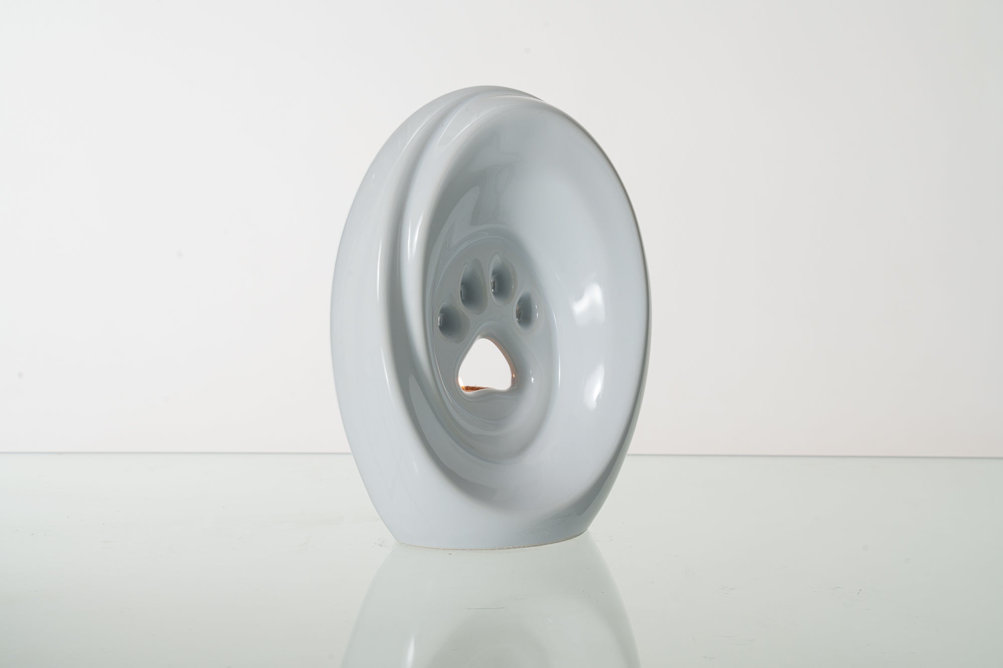 Large Paw Cremation Urn - White | Ceramic | Handmade Pet Urn