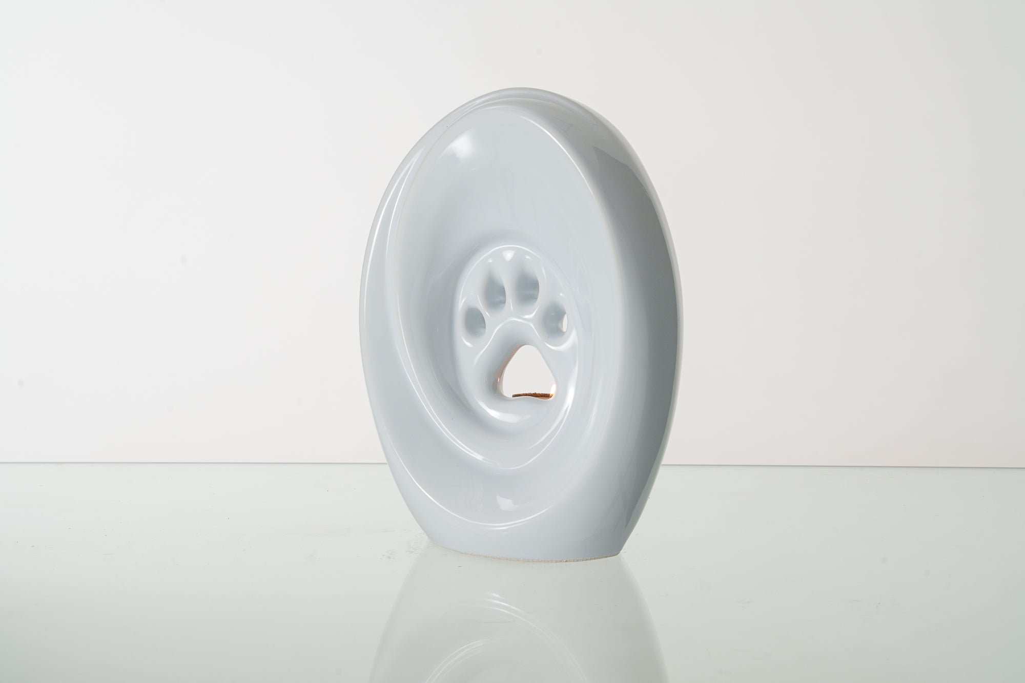 Large Paw Cremation Urn - White | Ceramic | Handmade Pet Urn