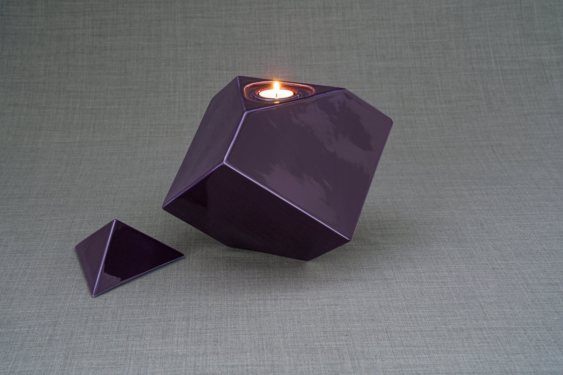 Pulvis Art Urns Adult Size Urn Abstract Cremation Urn for Ashes - Large | Violet | Ceramic