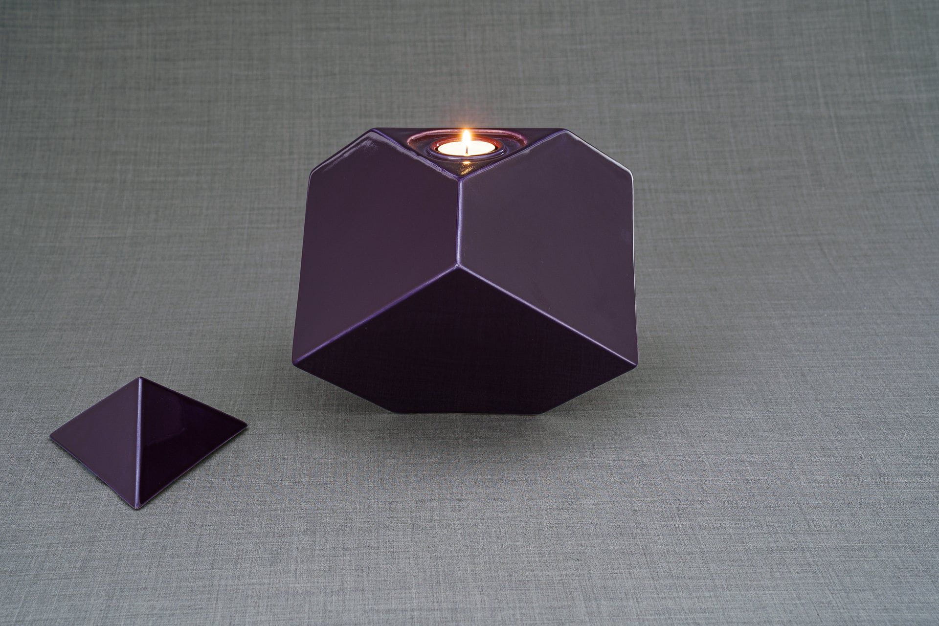 Pulvis Art Urns Adult Size Urn Abstract Cremation Urn for Ashes - Large | Violet | Ceramic
