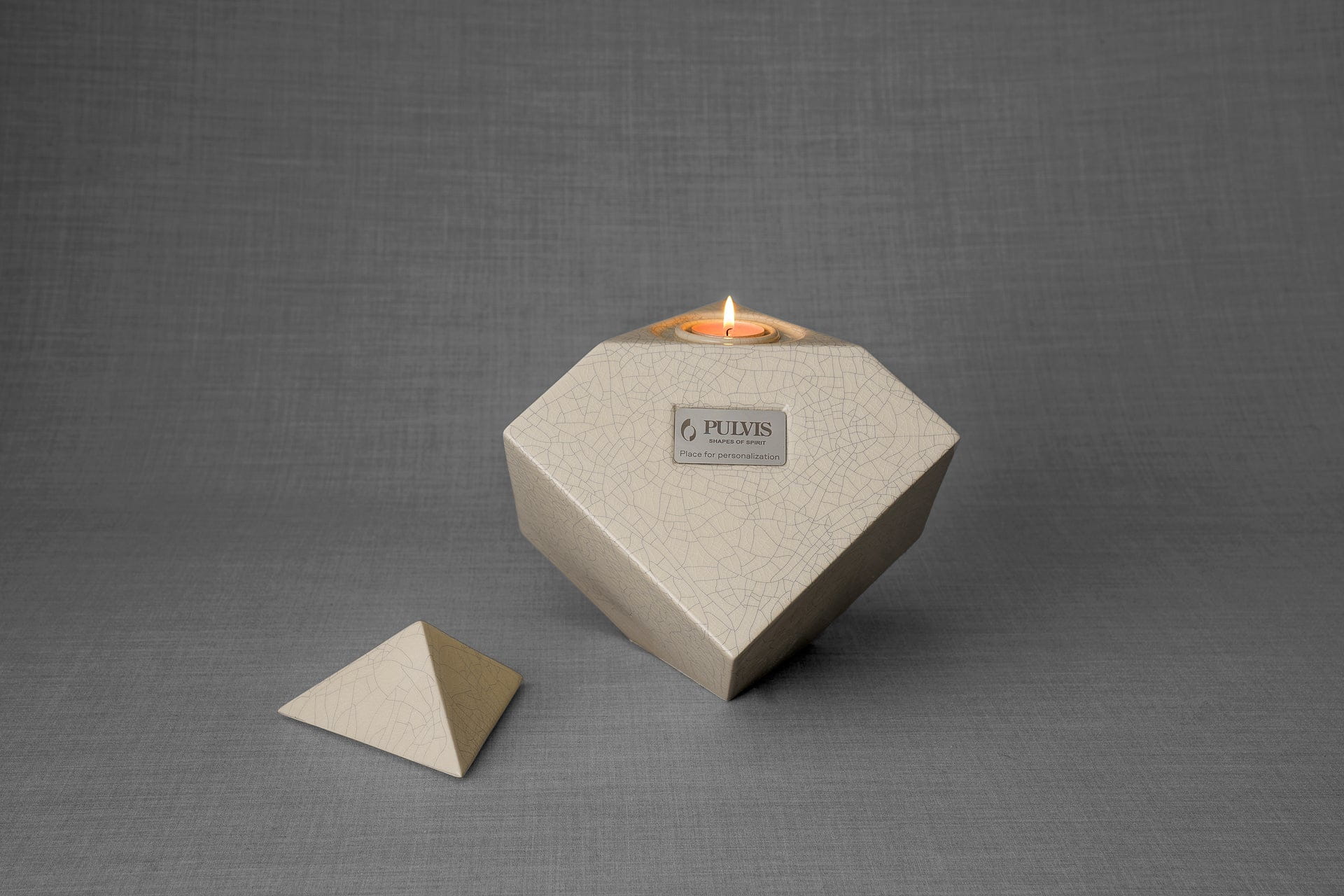 Abstract Handmade Cremation Urn for Ashes - Large | Craquelure | Ceramic