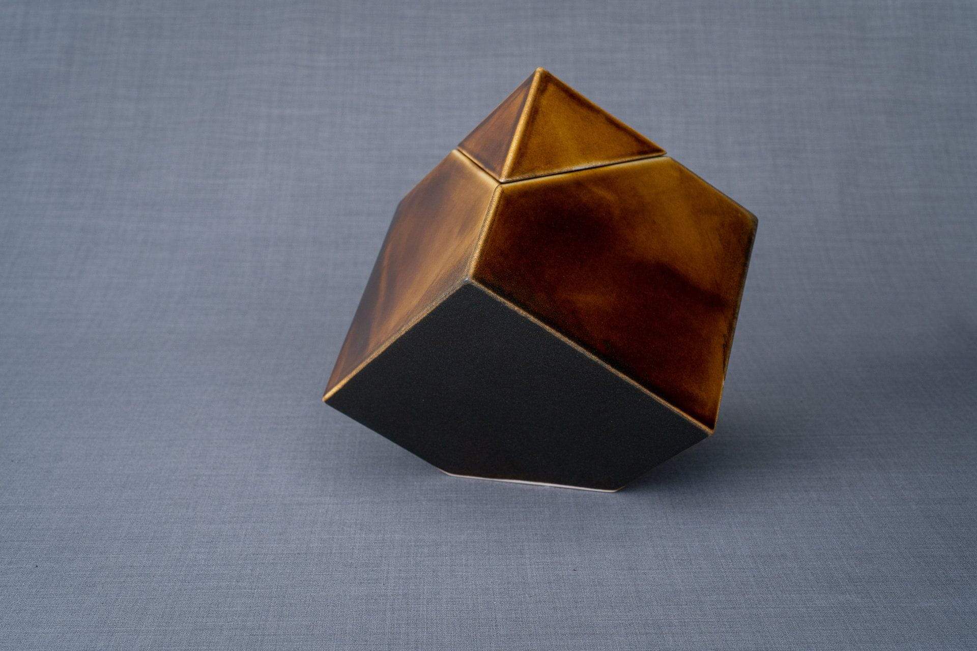 Abstract Cremation Urn for Ashes - Rusty Brown | Large | Ceramic