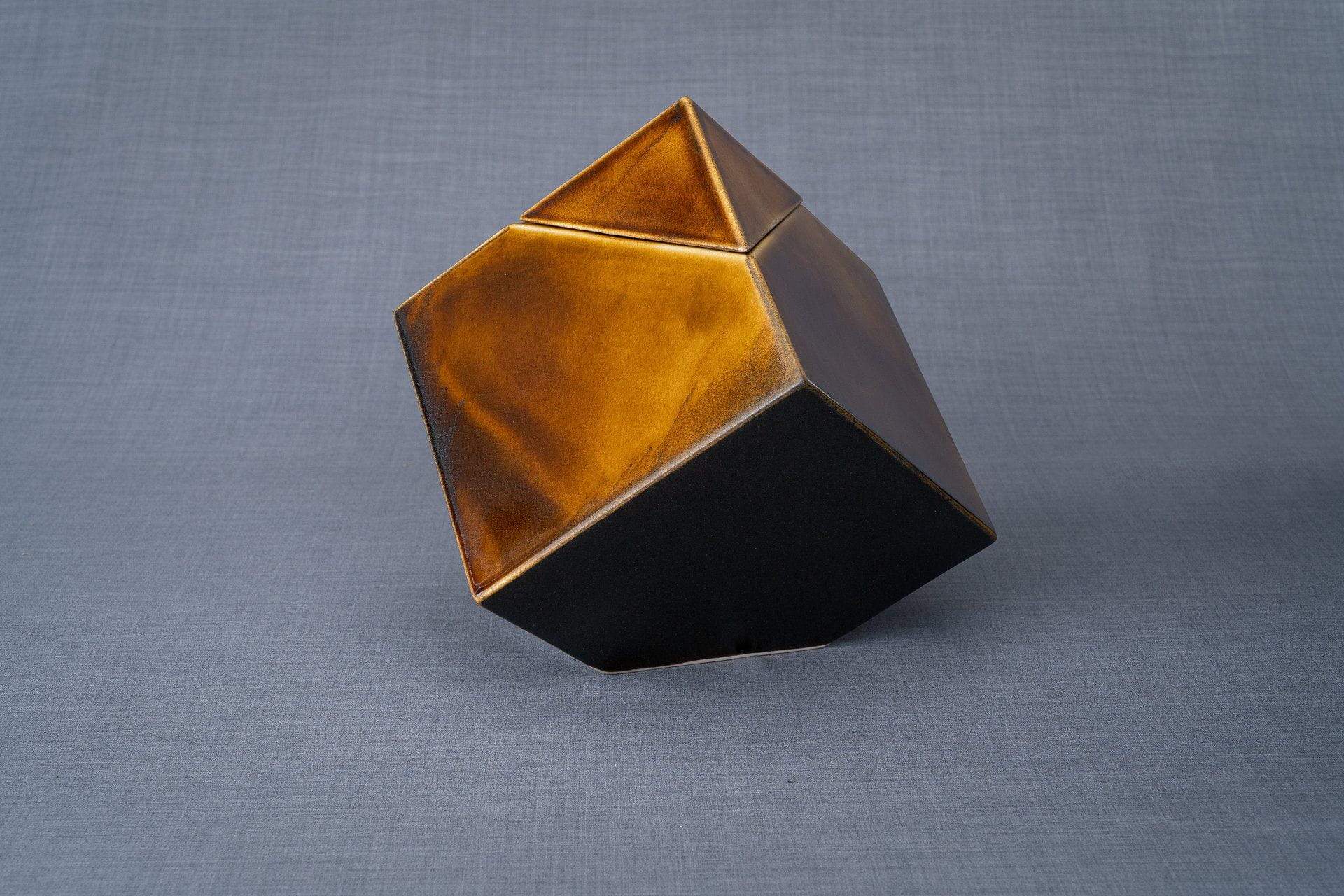 Abstract Cremation Urn for Ashes - Rusty Brown | Large | Ceramic
