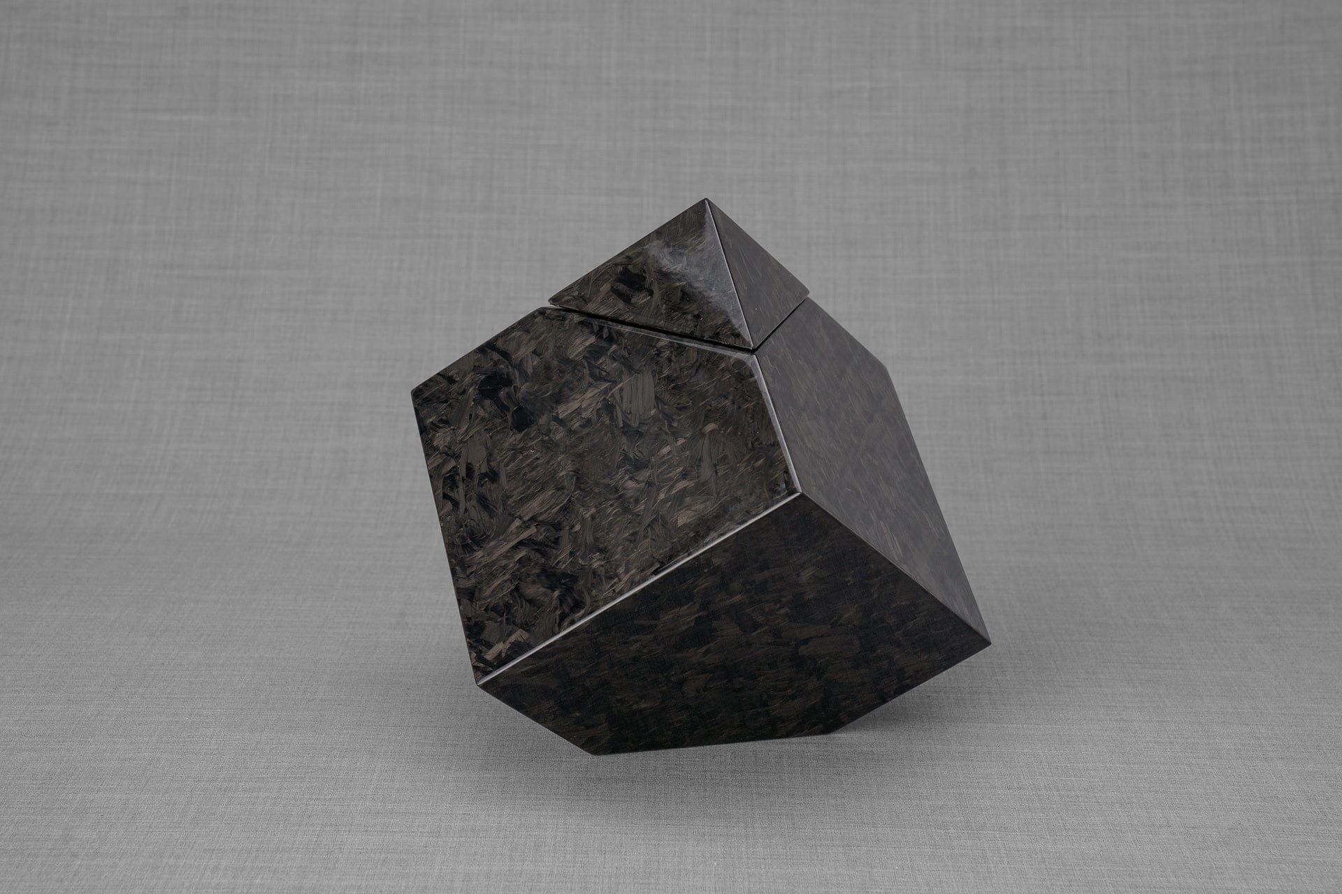 Pulvis Art Urns Adult Size Urn Carbon Fiber Cremation Urn "Abstract" - Forged Carbon Urn