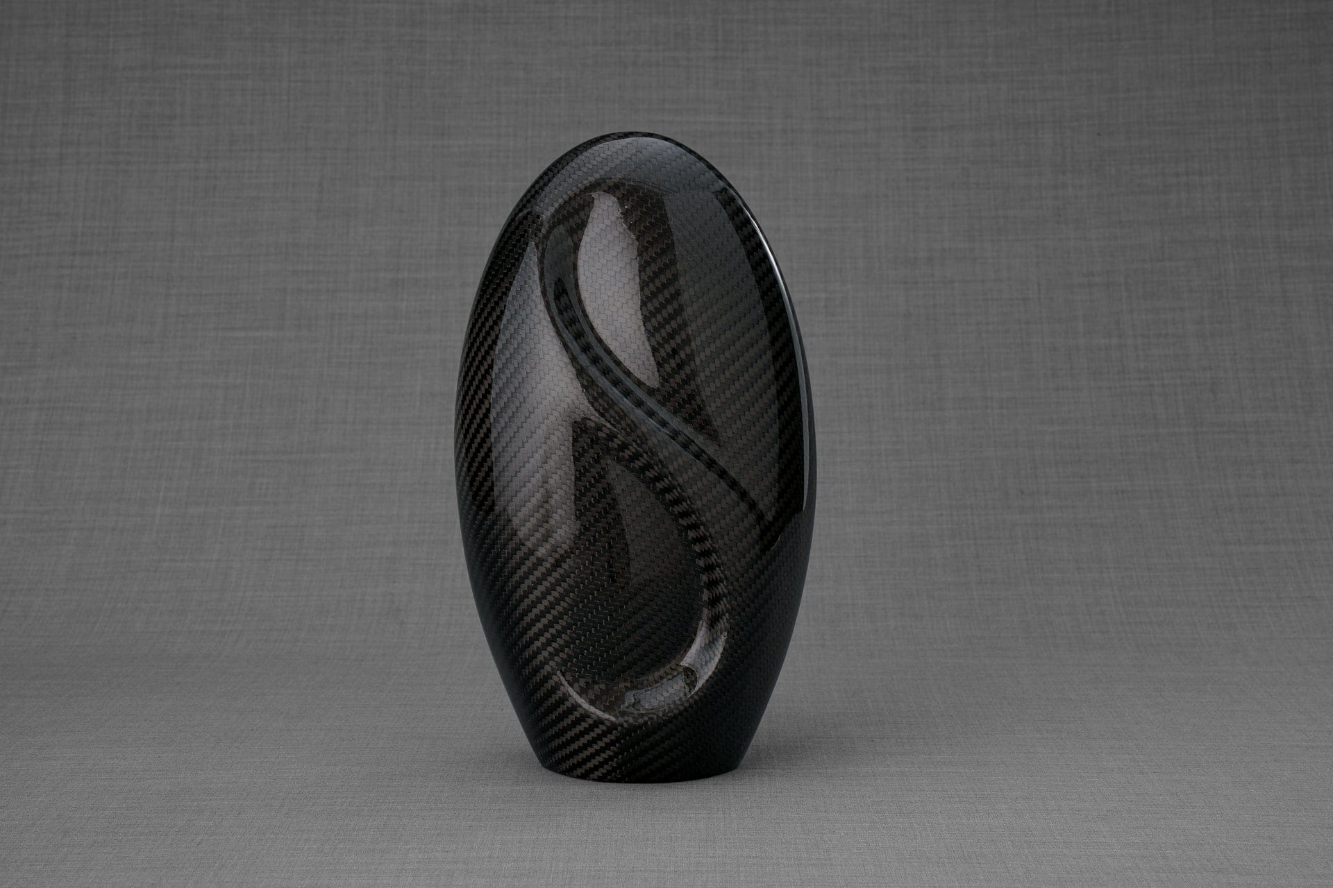 Pulvis Art Urns Adult Size Urn Carbon Fiber Cremation Urn "Eternity" - Twill Weave Carbon Urn