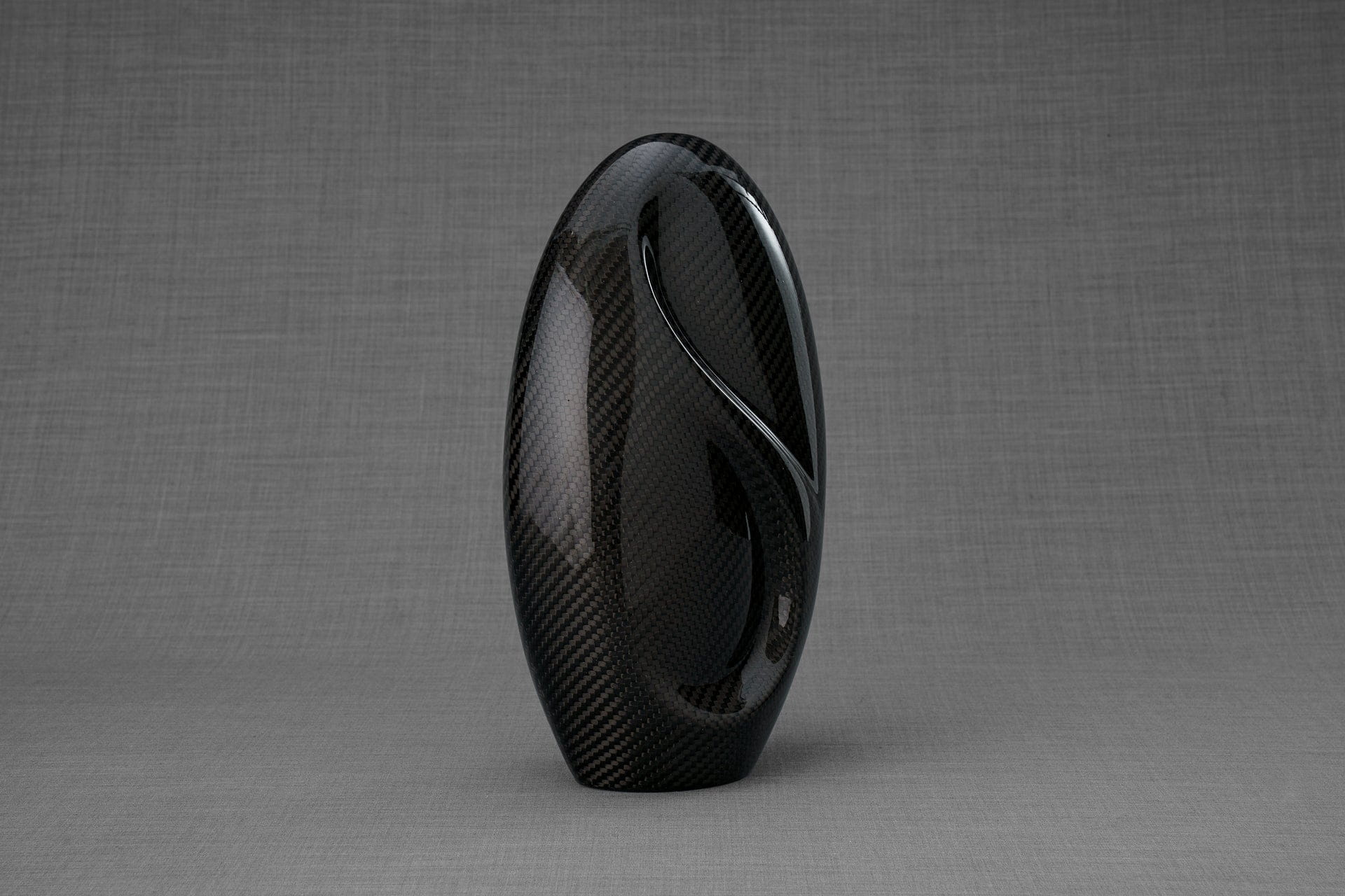 Pulvis Art Urns Adult Size Urn Carbon Fiber Cremation Urn "Eternity" - Twill Weave Carbon Urn