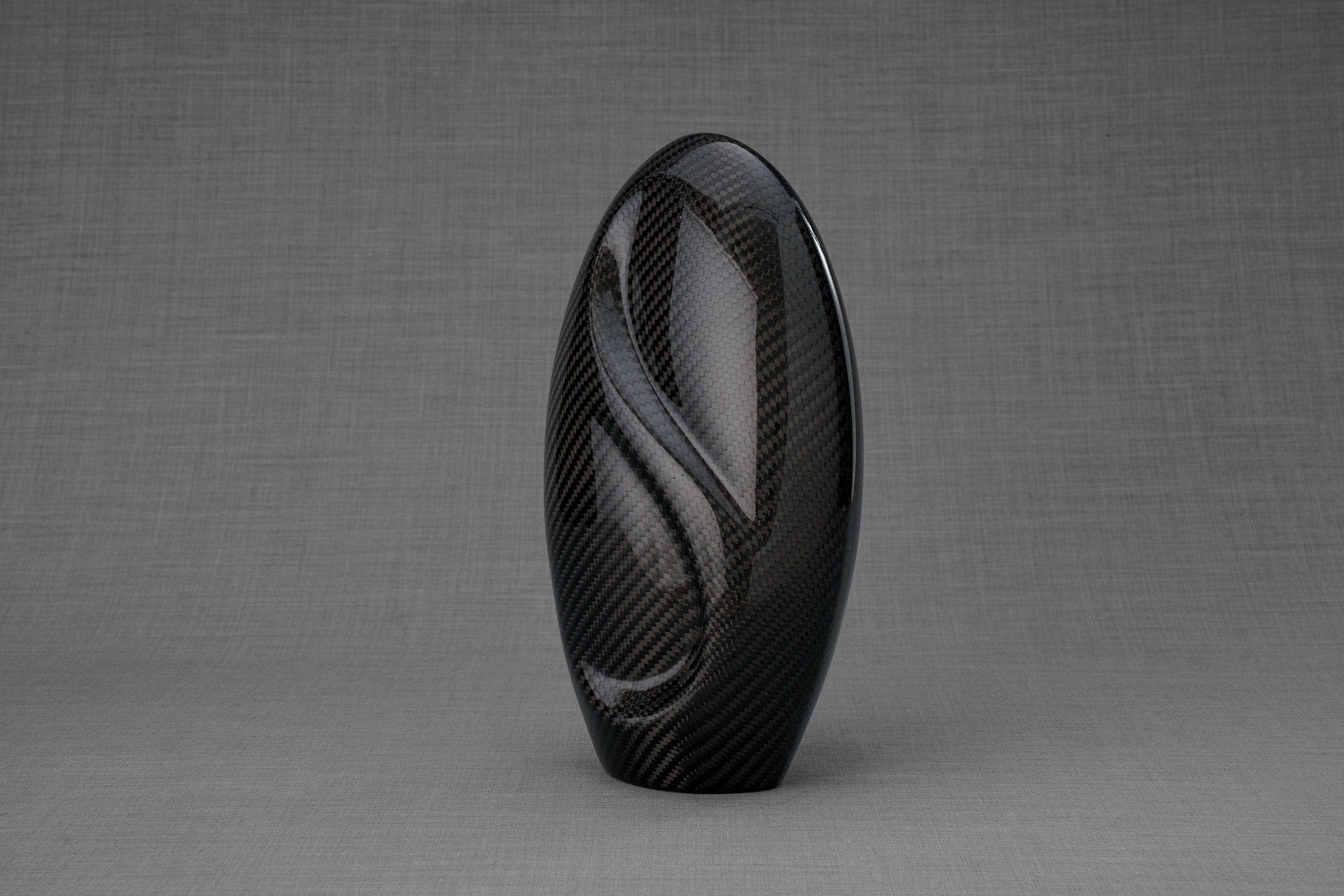 Pulvis Art Urns Adult Size Urn Carbon Fiber Cremation Urn "Eternity" - Twill Weave Carbon Urn