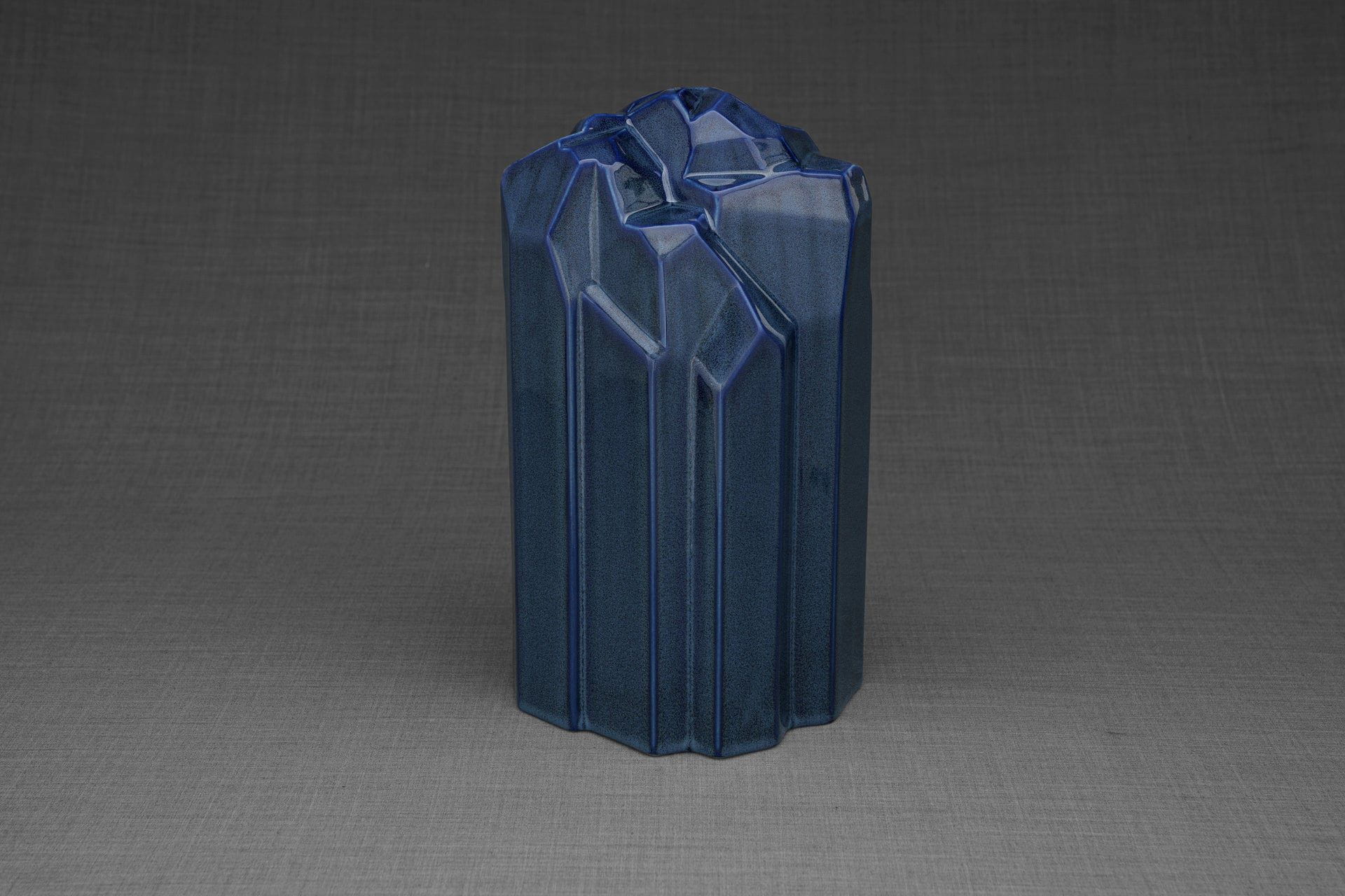 Pulvis Art Urns Adult Size Urn Cremation Candle Urn for Ashes "Heart" - Large | Blue Melange | Ceramic