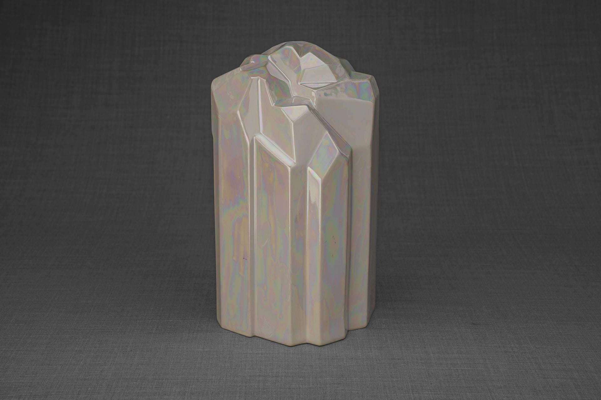 Pulvis Art Urns Adult Size Urn Cremation Candle Urn for Ashes "Heart" - Large | Pearly White | Ceramic