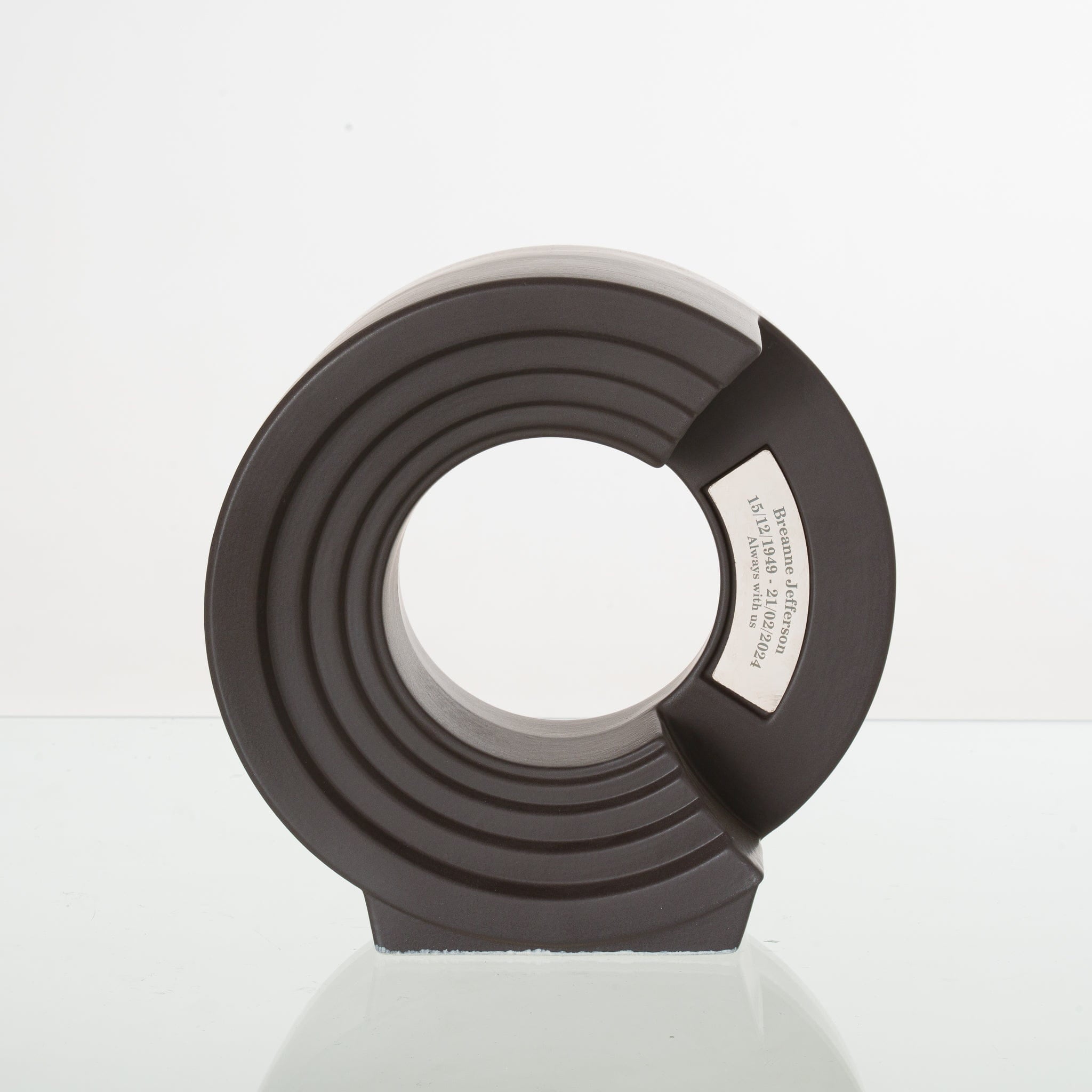 Pulvis Art Urns Adult Size Urn Cremation Urn "Solace" - Adult Memorial Urn | Gray Matte | Ceramic