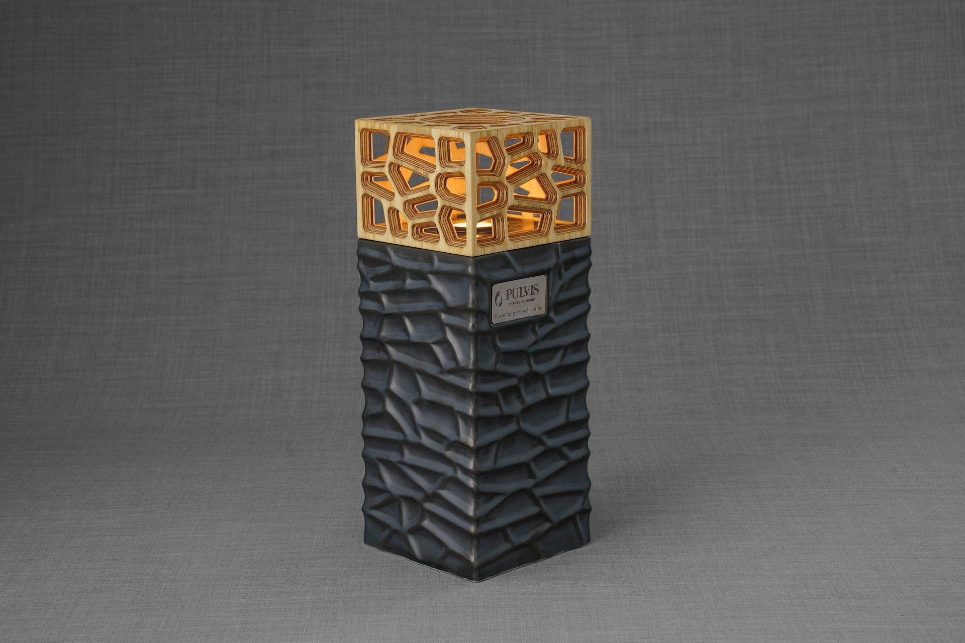 "Everlasting Flame" Cremation Urn for Ashes - Dark Matte | Ceramic Urn