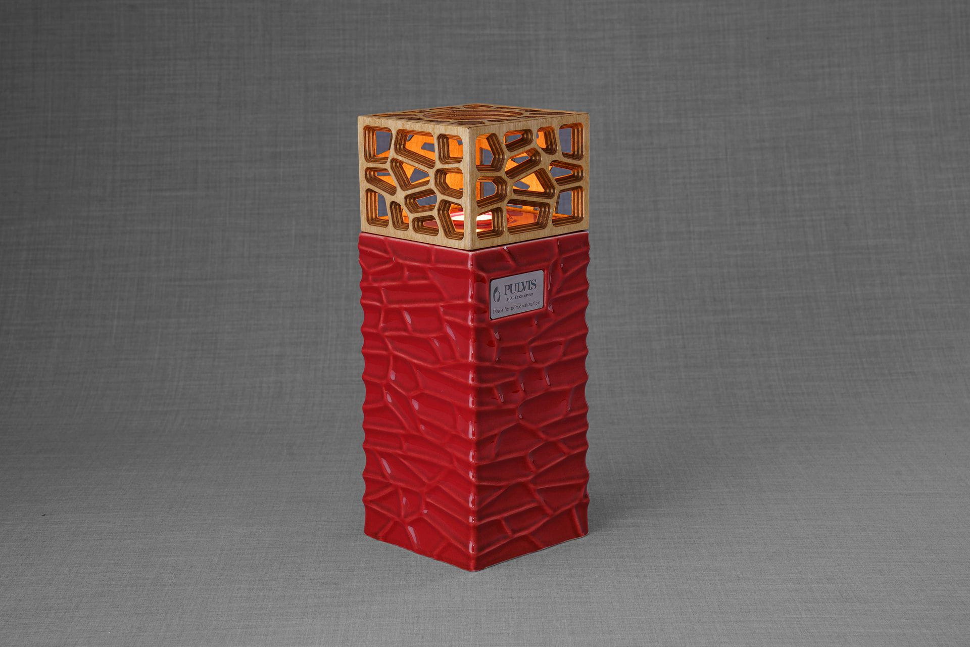 "Everlasting Flame" Cremation Urn for Ashes - Red | Ceramic Urn