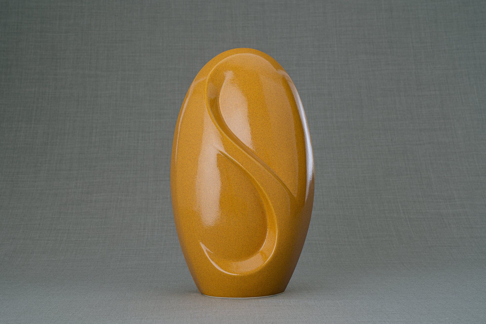 Pulvis Art Urns Adult Size Urn Eternity Handmade Cremation Urn for Ashes - Large | Amber Yellow | Ceramic