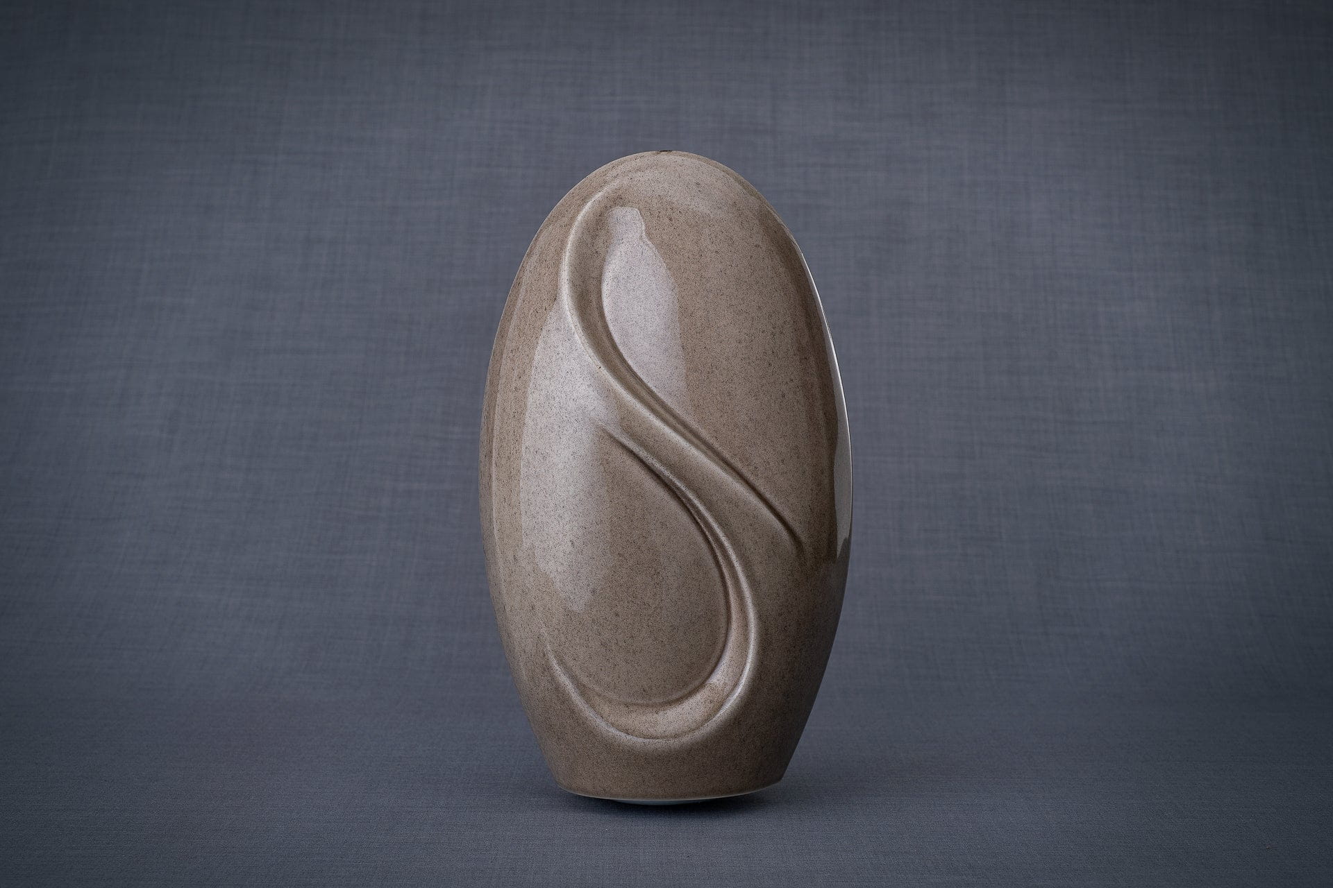 Pulvis Art Urns Adult Size Urn Eternity Handmade Cremation Urn for Ashes - Large | Beige Grey | Ceramic