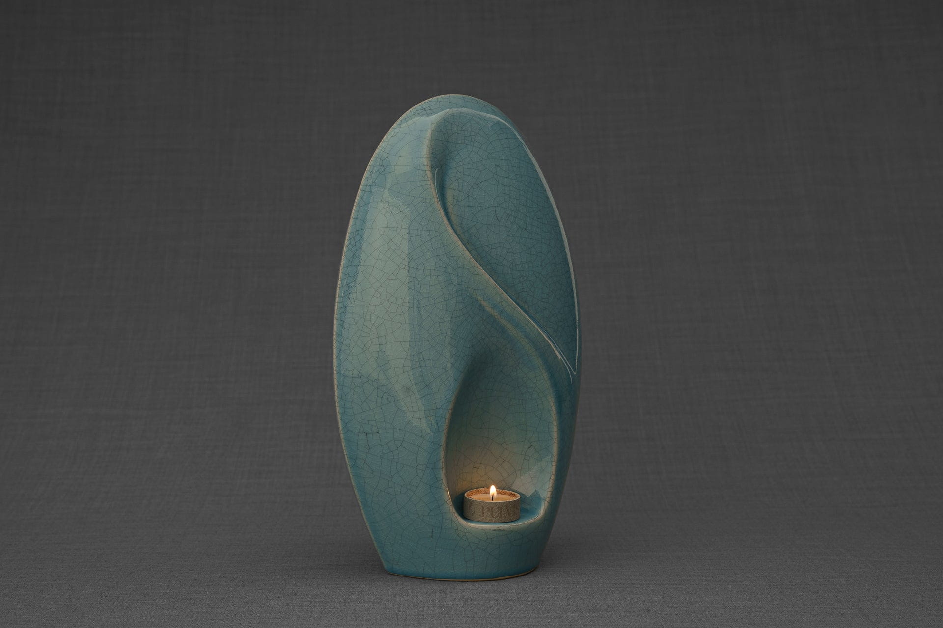 Pulvis Art Urns Adult Size Urn Eternity Handmade Cremation Urn for Ashes - Large | Blue Craquelure
