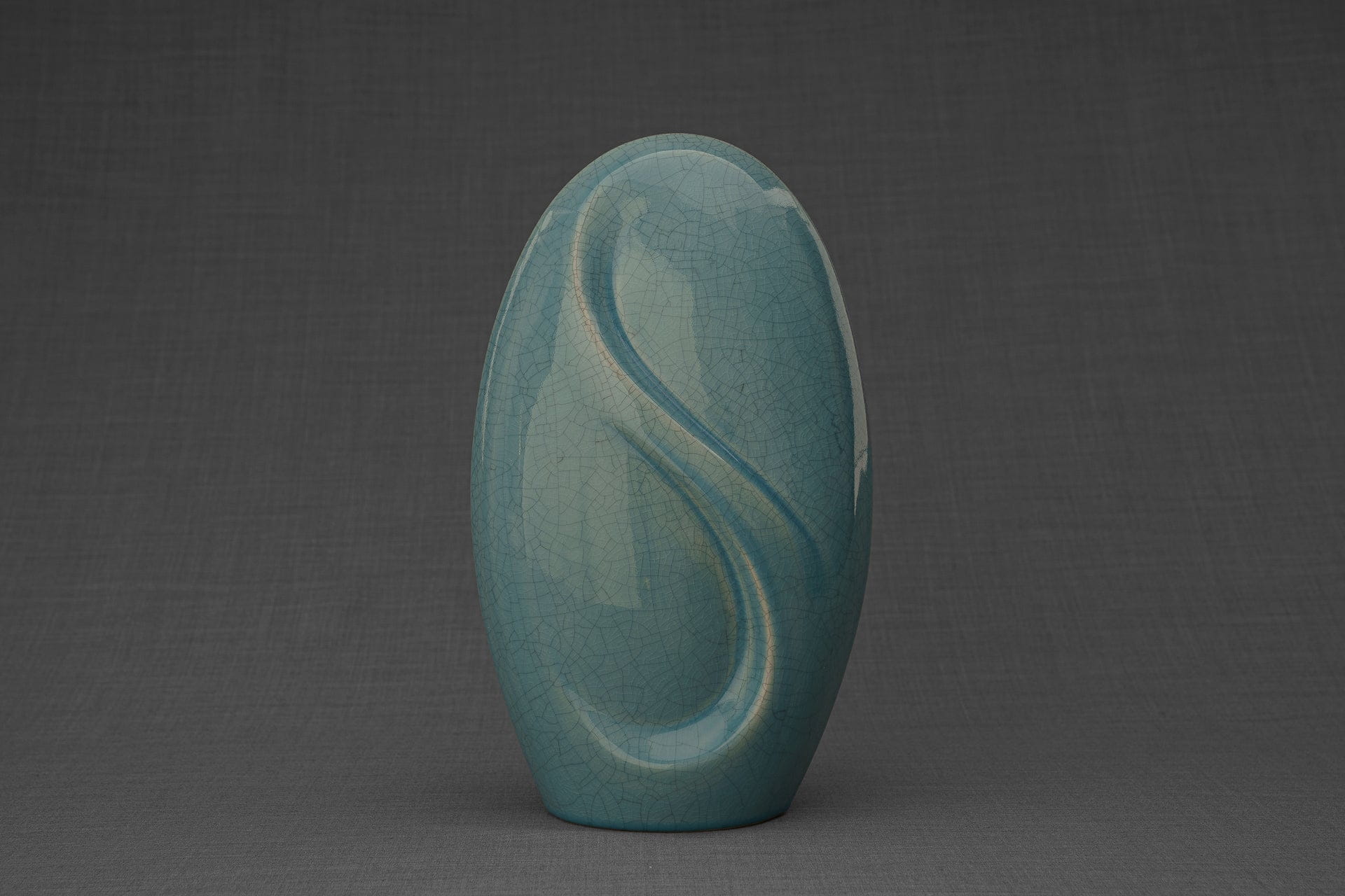 Pulvis Art Urns Adult Size Urn Eternity Handmade Cremation Urn for Ashes - Large | Blue Craquelure