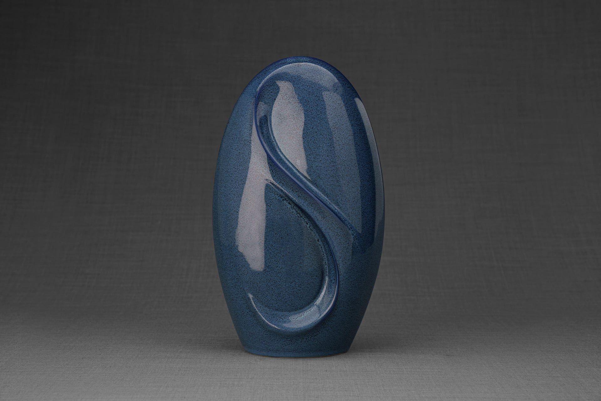 Pulvis Art Urns Adult Size Urn Eternity Handmade Cremation Urn for Ashes - Large | Blue Melange | Ceramic