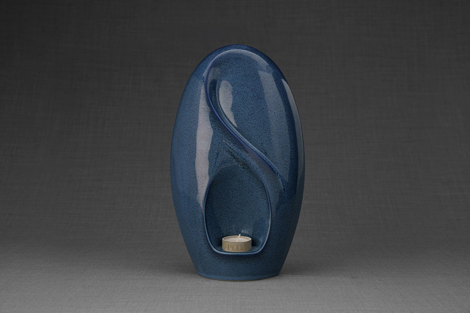 Pulvis Art Urns Adult Size Urn Eternity Handmade Cremation Urn for Ashes - Large | Blue Melange | Ceramic