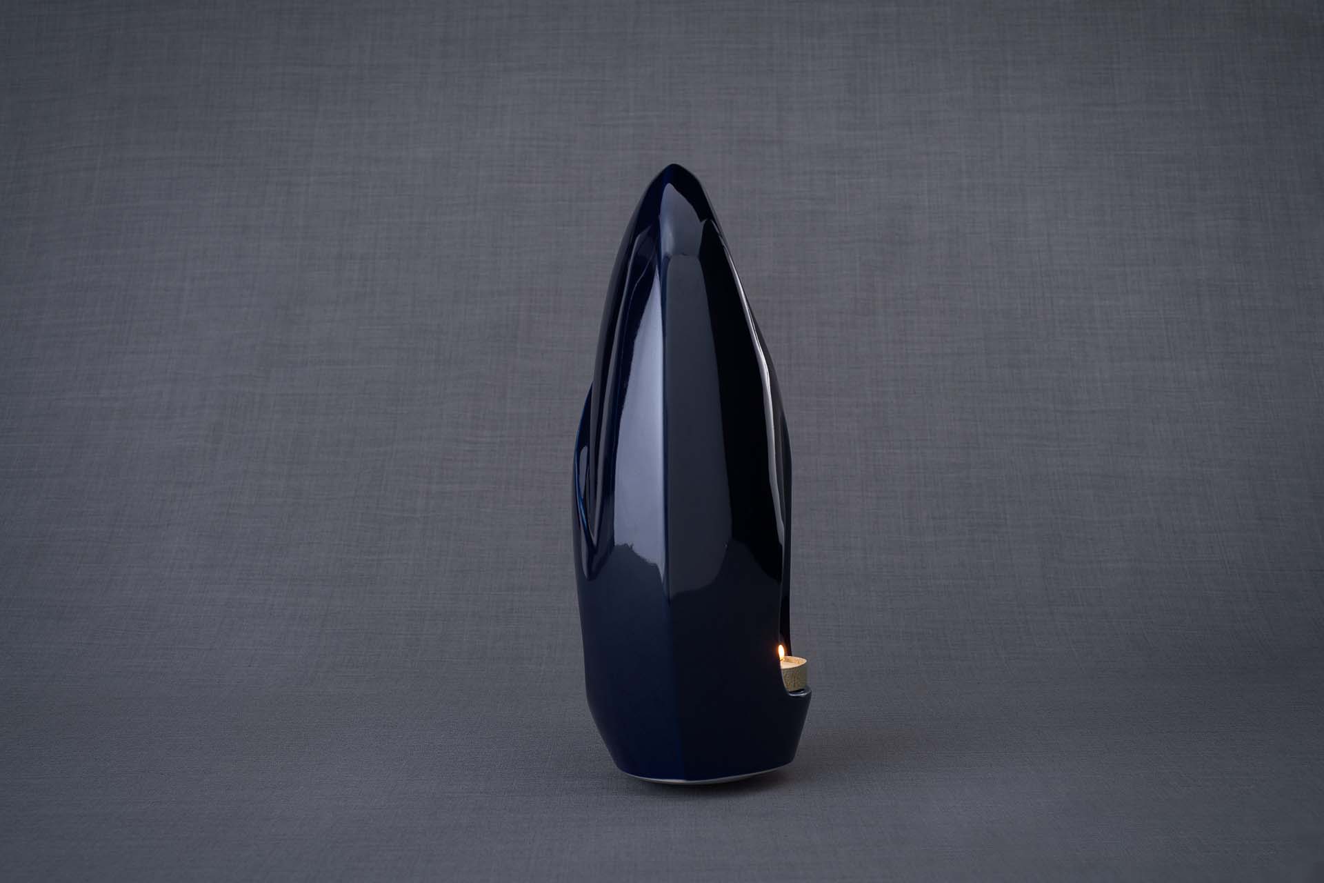 Pulvis Art Urns Adult Size Urn Eternity Handmade Cremation Urn for Ashes - Large | Cobalt Metallic | Ceramic