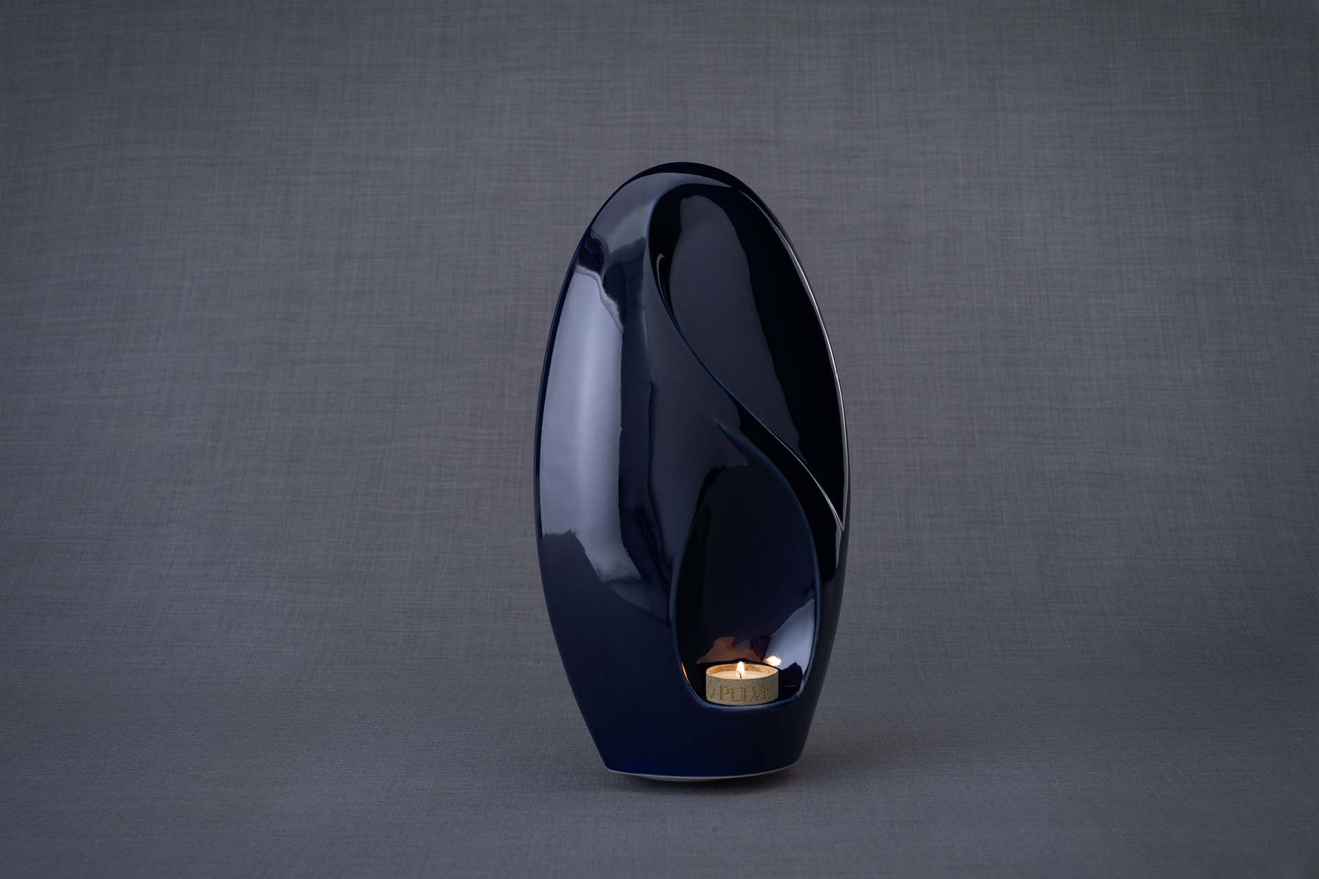 Pulvis Art Urns Adult Size Urn Eternity Handmade Cremation Urn for Ashes - Large | Cobalt Metallic | Ceramic