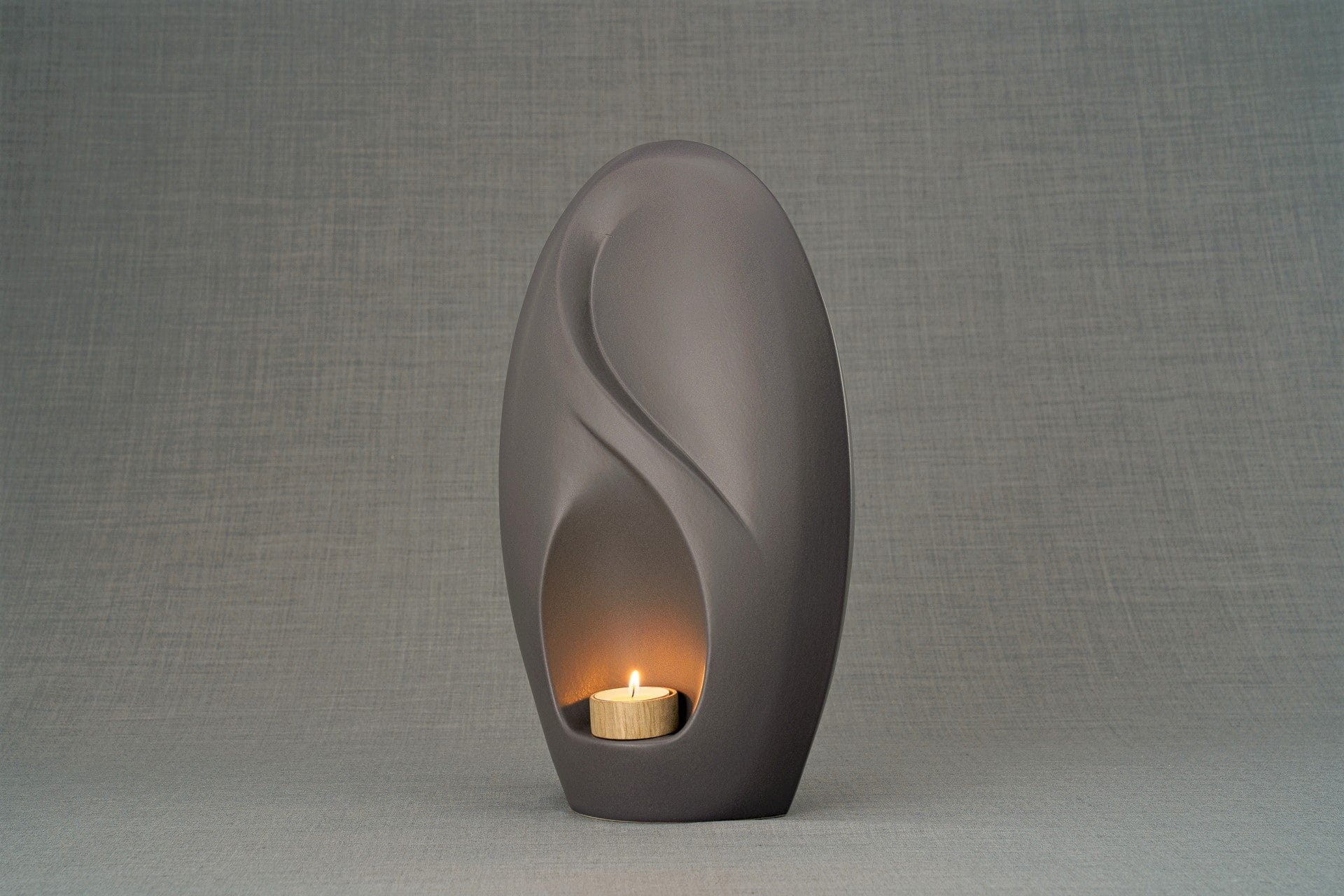 Pulvis Art Urns Adult Size Urn Eternity Handmade Cremation Urn for Ashes - Large | Grey Matte | Ceramic