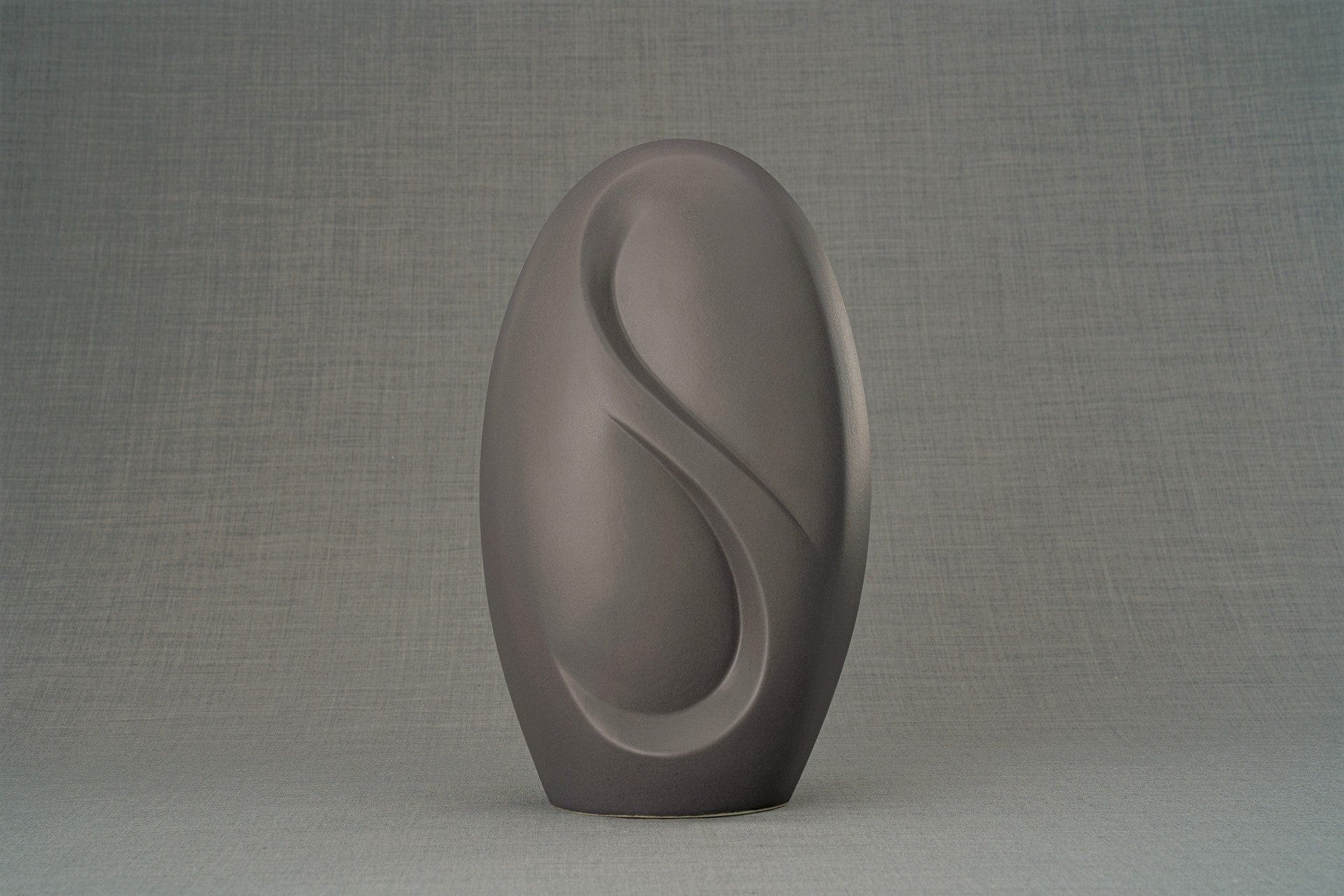 Pulvis Art Urns Adult Size Urn Eternity Handmade Cremation Urn for Ashes - Large | Grey Matte | Ceramic