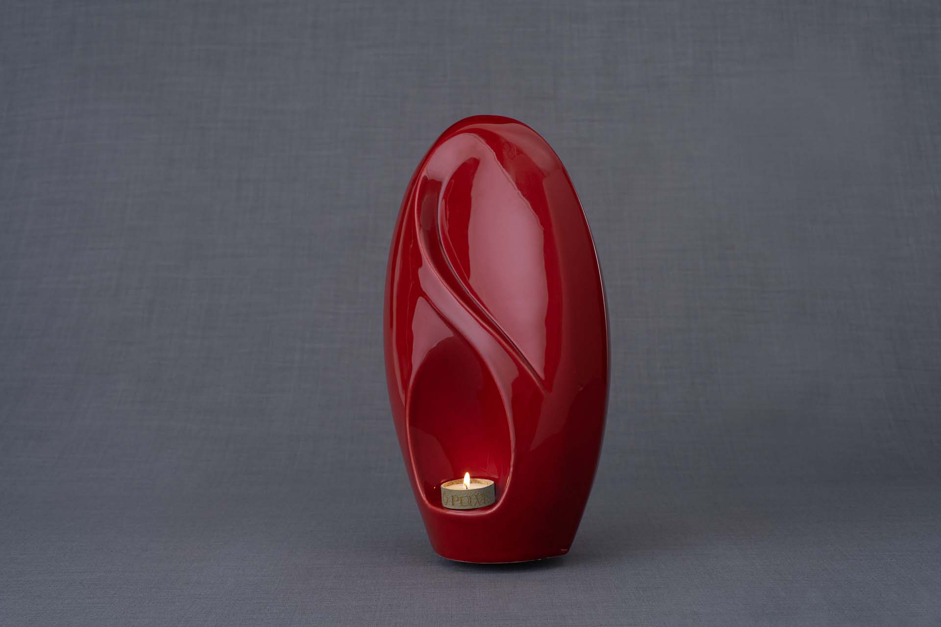 Pulvis Art Urns Adult Size Urn Eternity Handmade Cremation Urn for Ashes - Large | Red | Ceramic