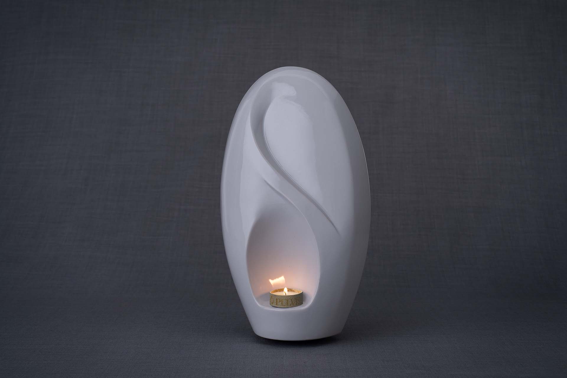 Pulvis Art Urns Adult Size Urn Eternity Handmade Cremation Urn for Ashes - Large | White | Ceramic