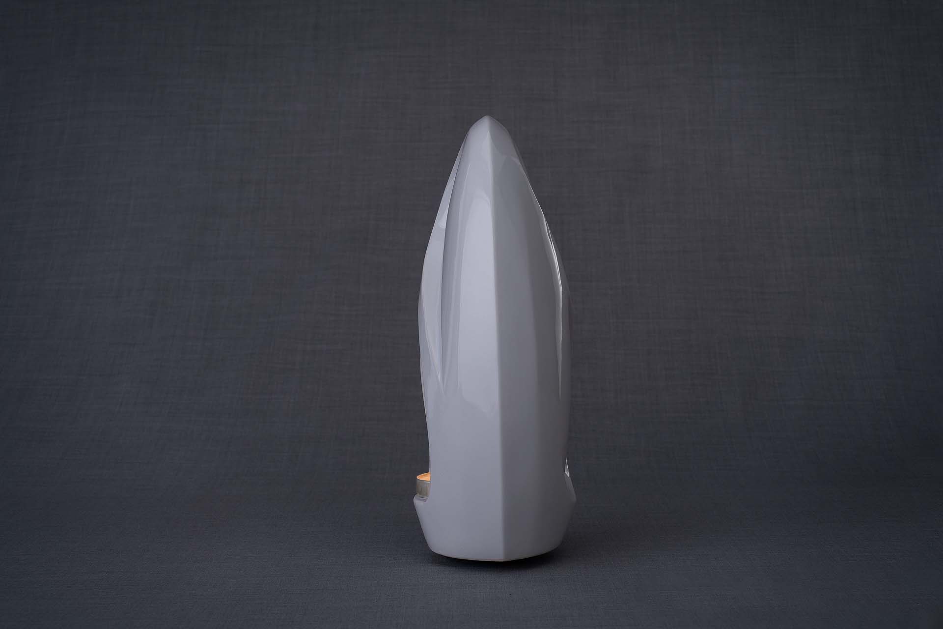 Pulvis Art Urns Adult Size Urn Eternity Handmade Cremation Urn for Ashes - Large | White | Ceramic