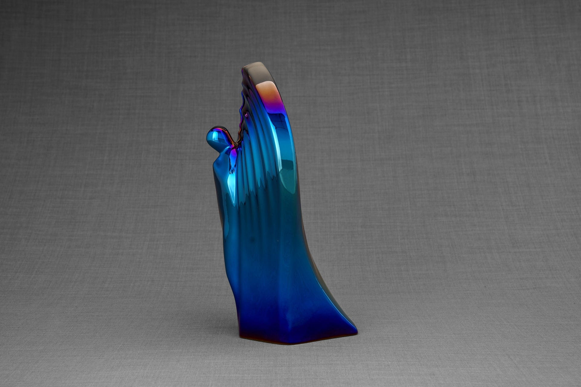 Pulvis Art Urns Adult Size Urn Exclusive Cremation Urn for Ashes "Guardian" - Large | Glossy Blue