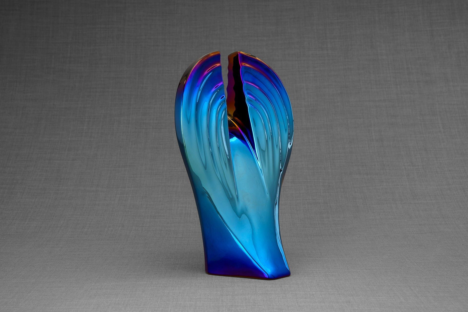 Pulvis Art Urns Adult Size Urn Exclusive Cremation Urn for Ashes "Guardian" - Large | Glossy Blue