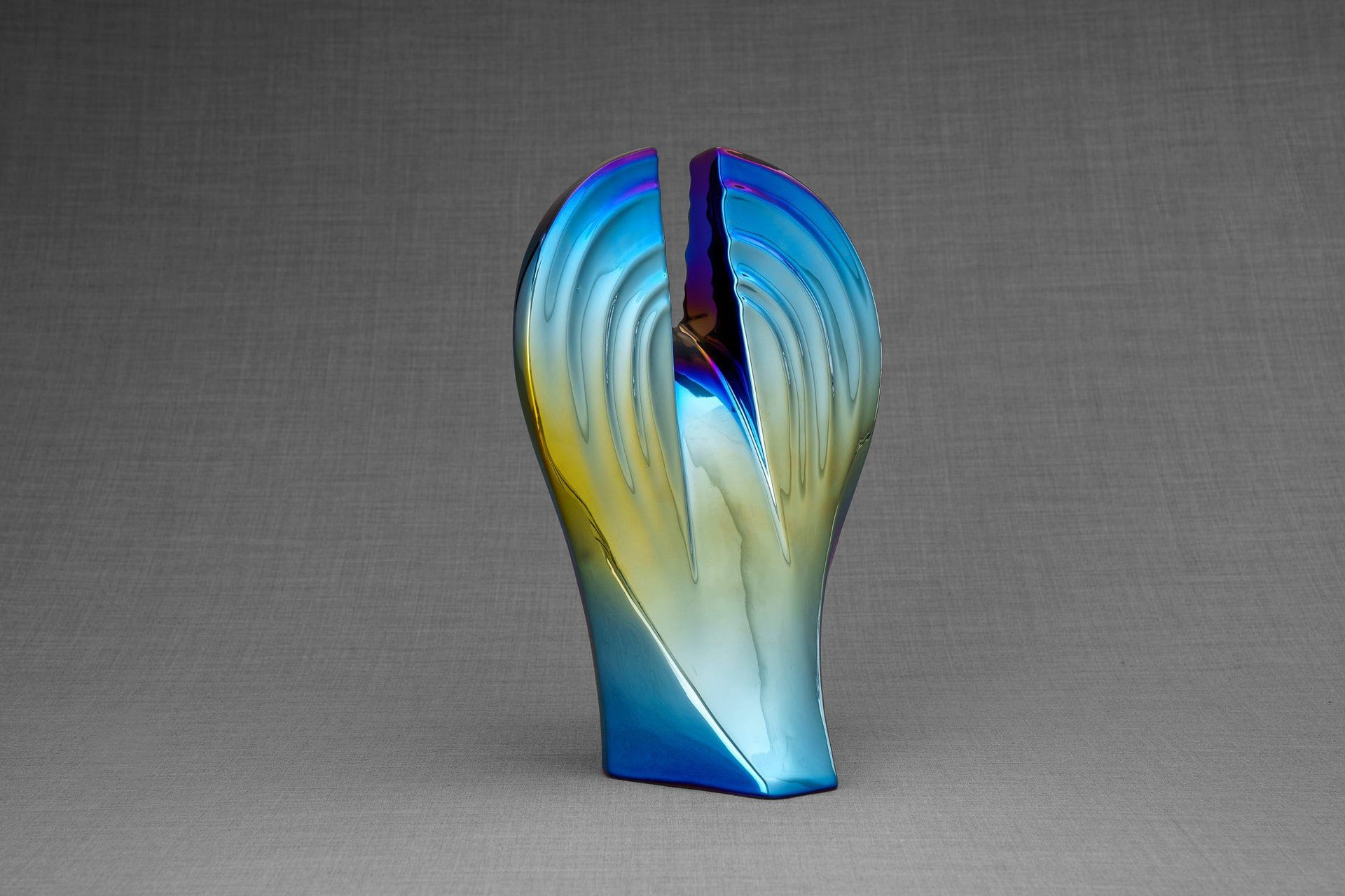 Pulvis Art Urns Adult Size Urn Exclusive Cremation Urn for Ashes "Guardian" - Large | Shiny Yellow