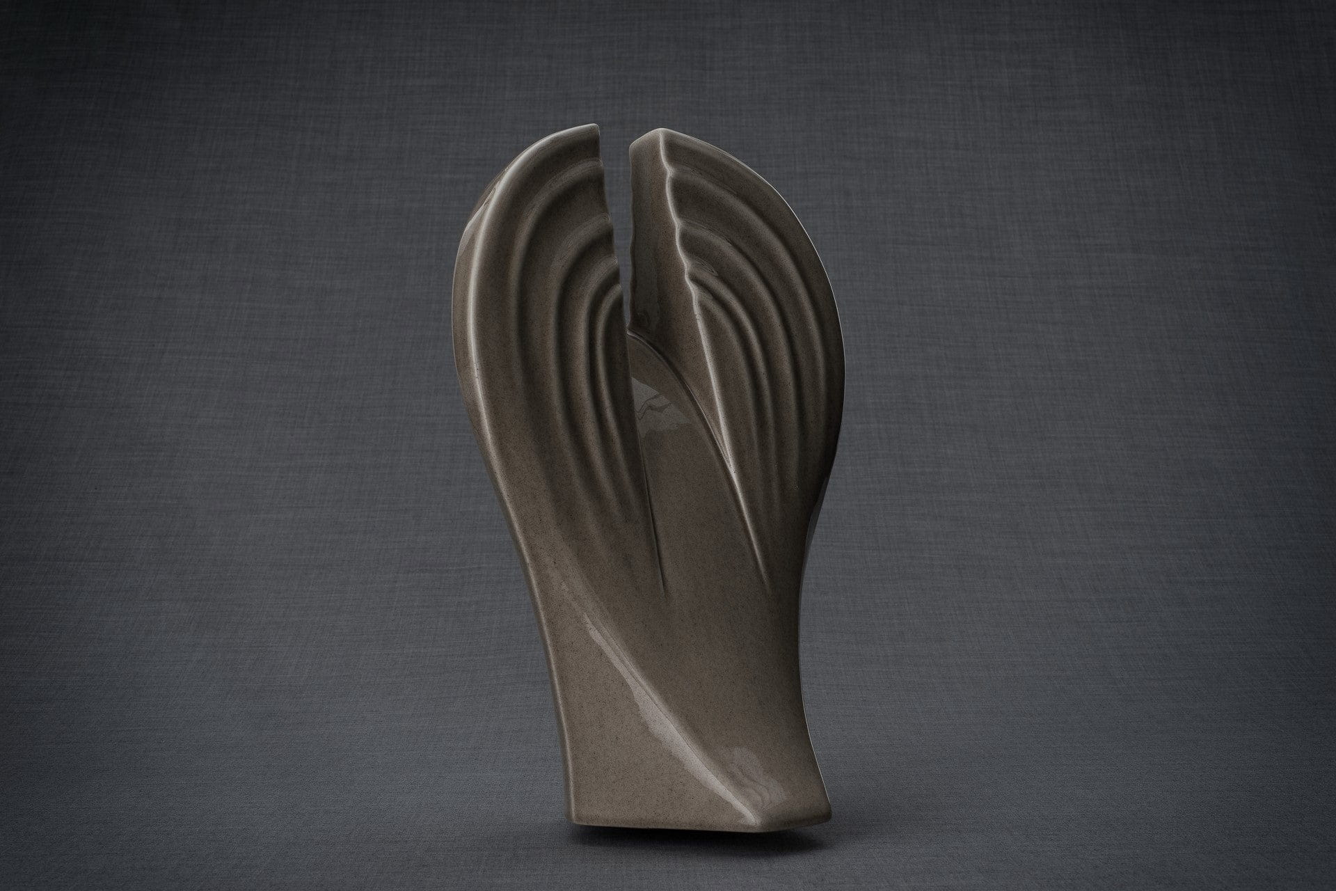 Pulvis Art Urns Adult Size Urn Guardian Handmade Cremation Urn for Ashes - Large | Beige Grey | Ceramic