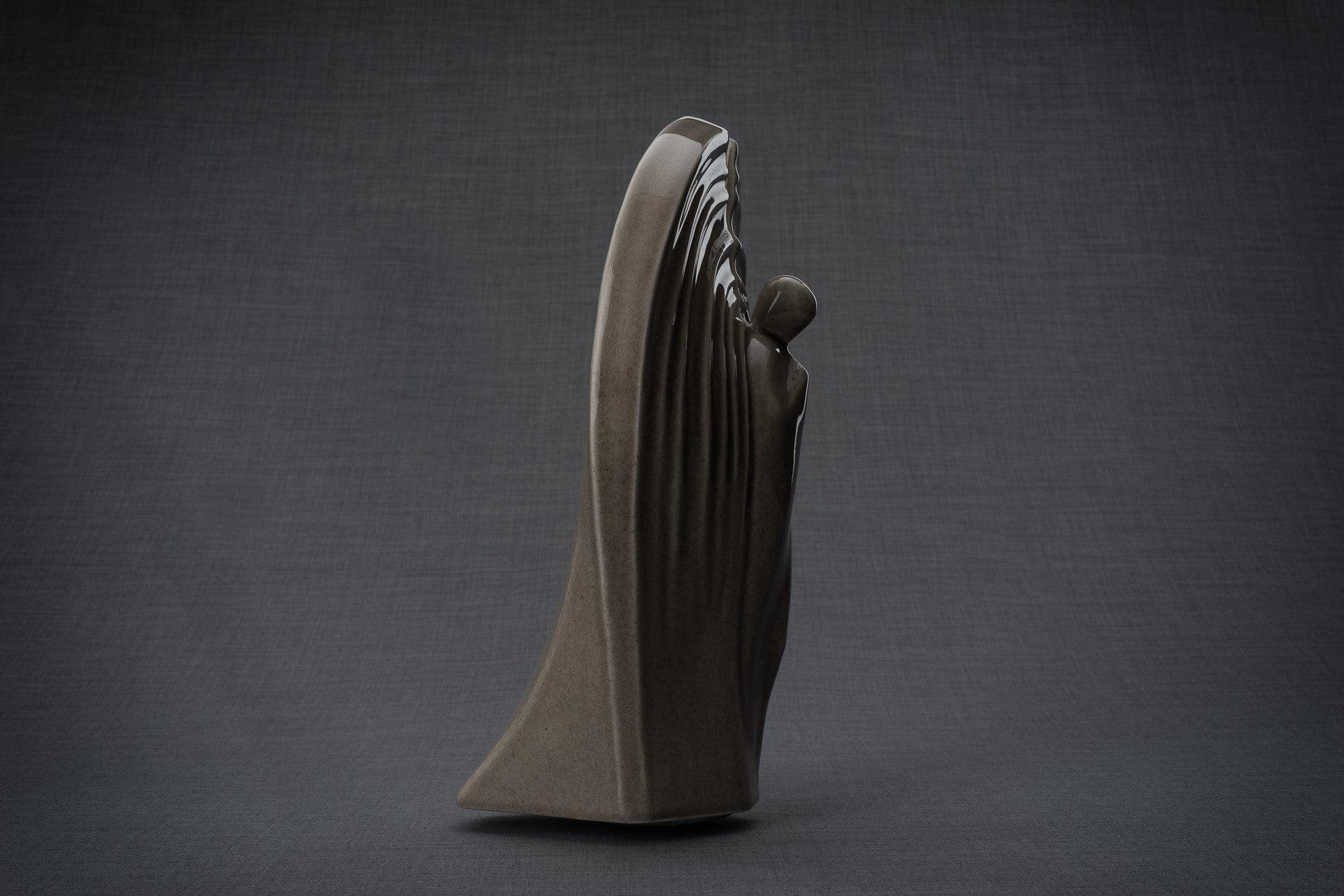Pulvis Art Urns Adult Size Urn Guardian Handmade Cremation Urn for Ashes - Large | Beige Grey | Ceramic