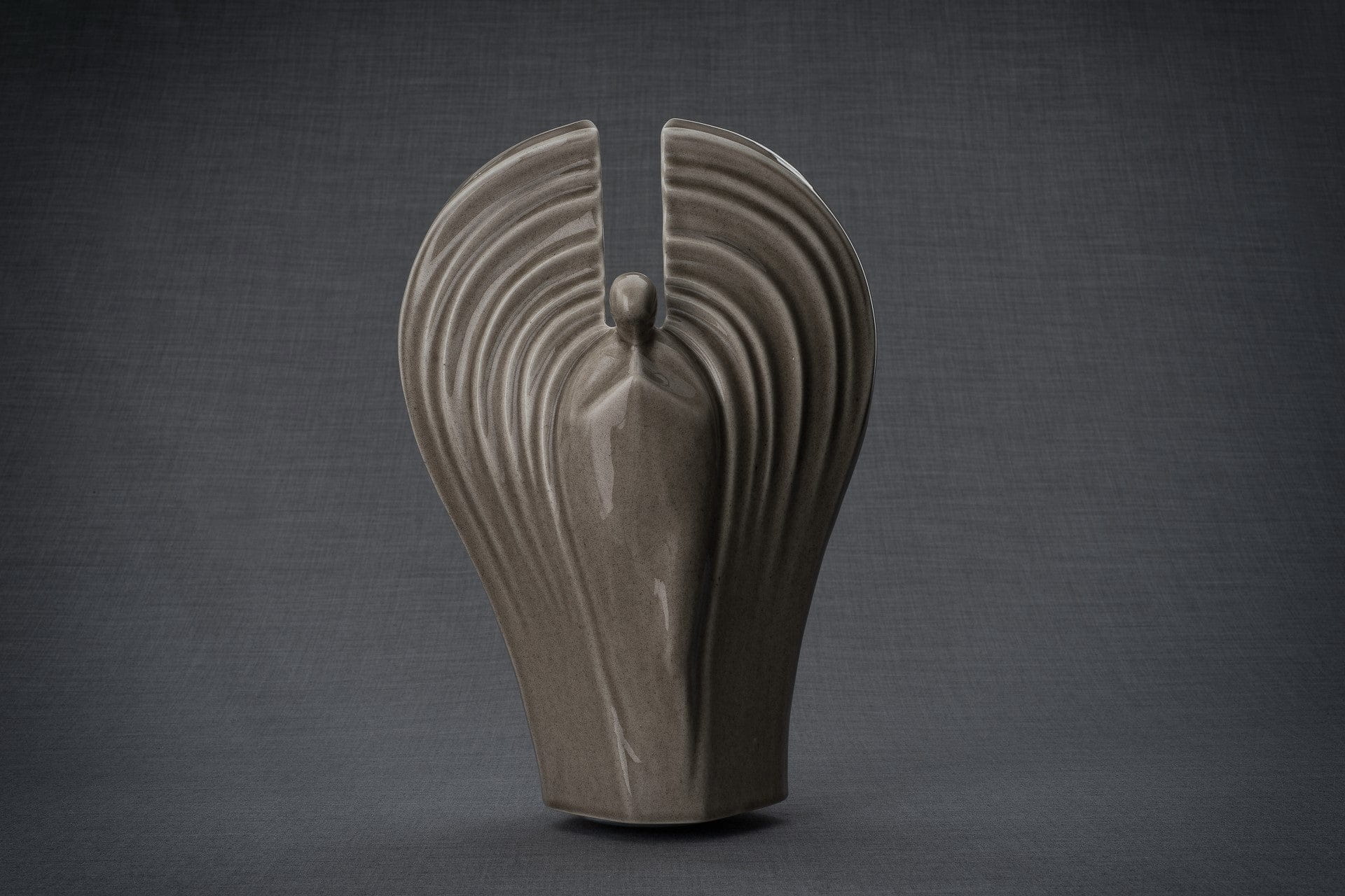 Pulvis Art Urns Adult Size Urn Guardian Handmade Cremation Urn for Ashes - Large | Beige Grey | Ceramic