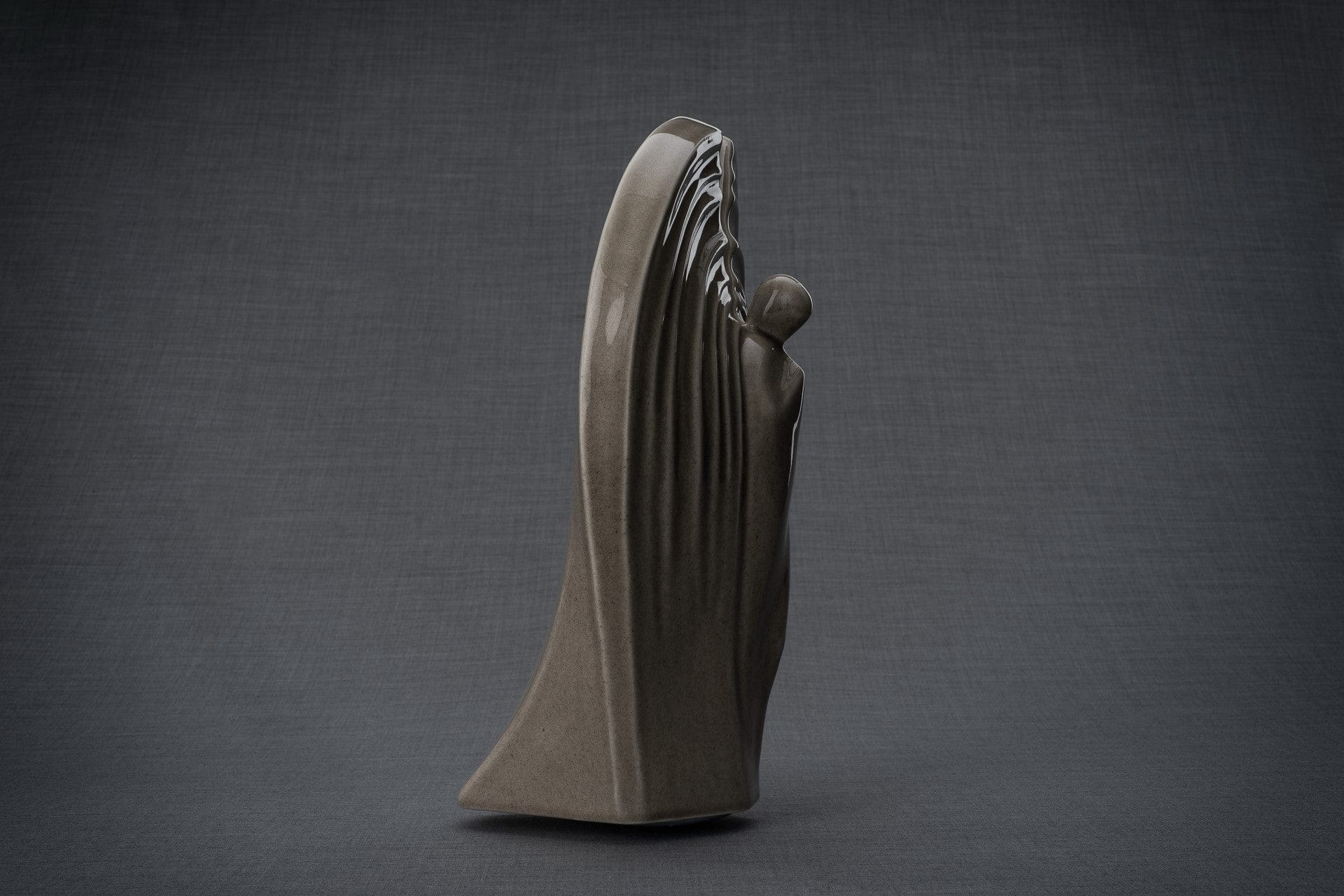 Pulvis Art Urns Adult Size Urn Guardian Handmade Cremation Urn for Ashes - Large | Beige Grey | Ceramic