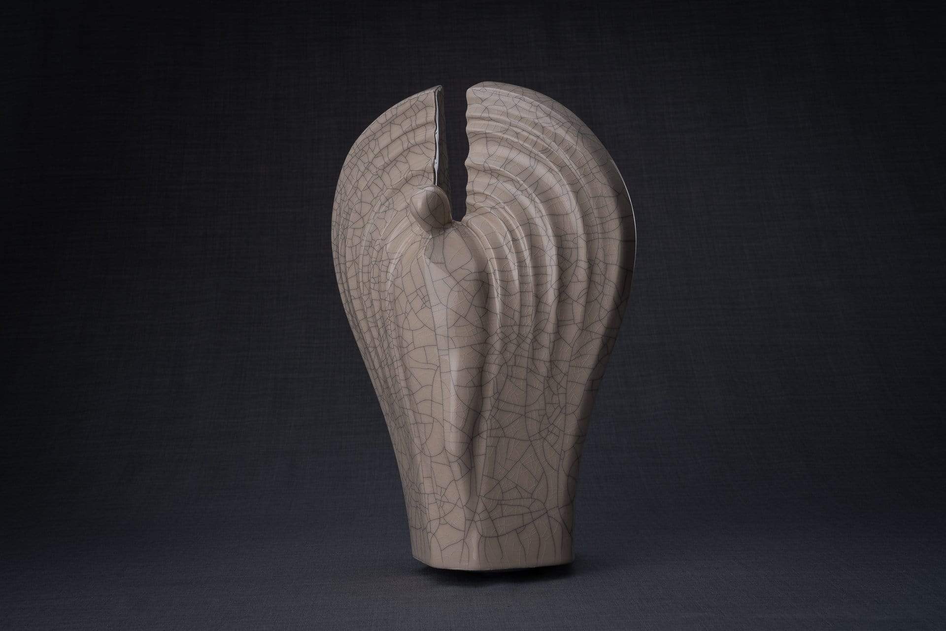 Pulvis Art Urns Adult Size Urn Guardian Handmade Cremation Urn for Ashes - Large | Craquelure | Ceramic