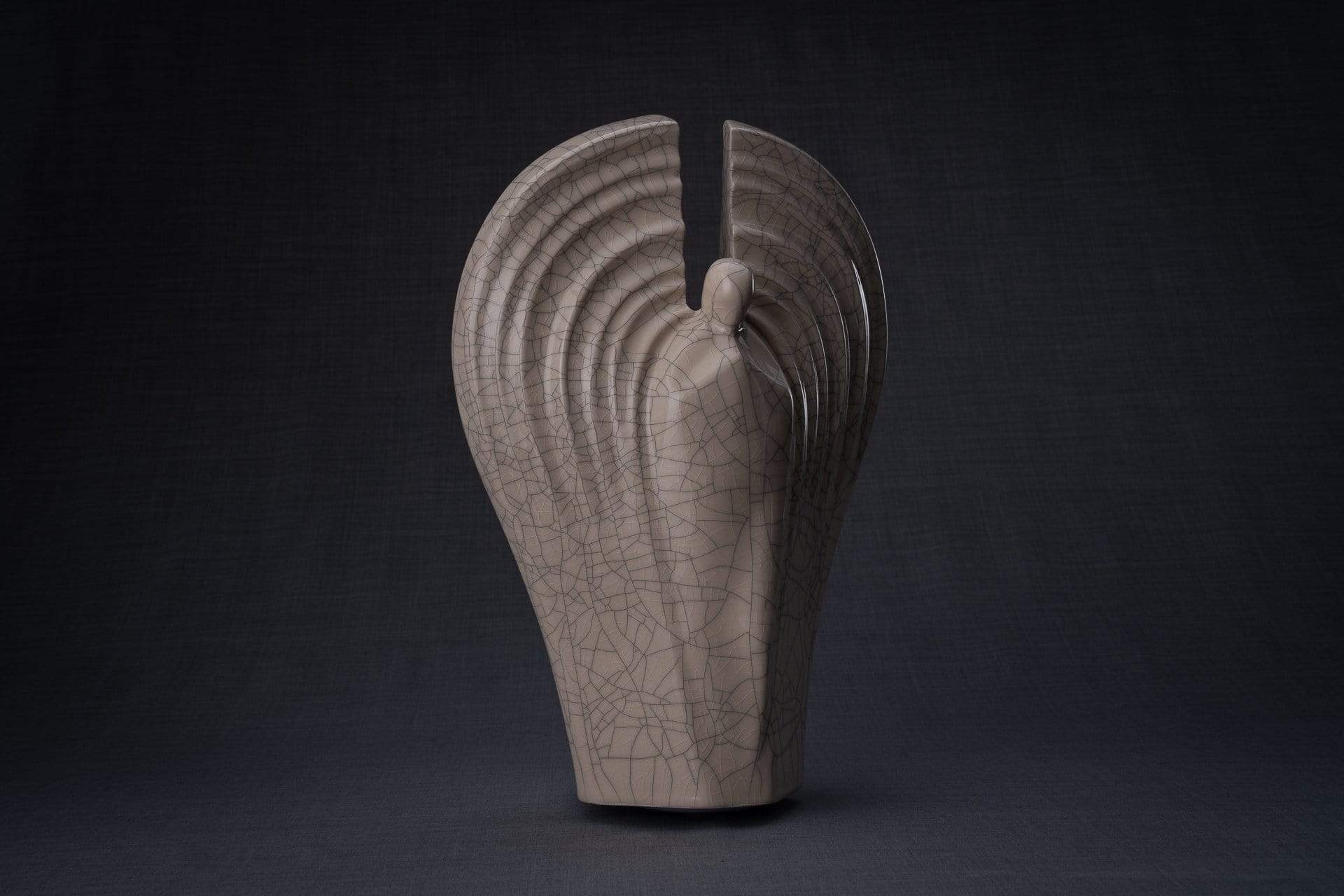 Pulvis Art Urns Adult Size Urn Guardian Handmade Cremation Urn for Ashes - Large | Craquelure | Ceramic