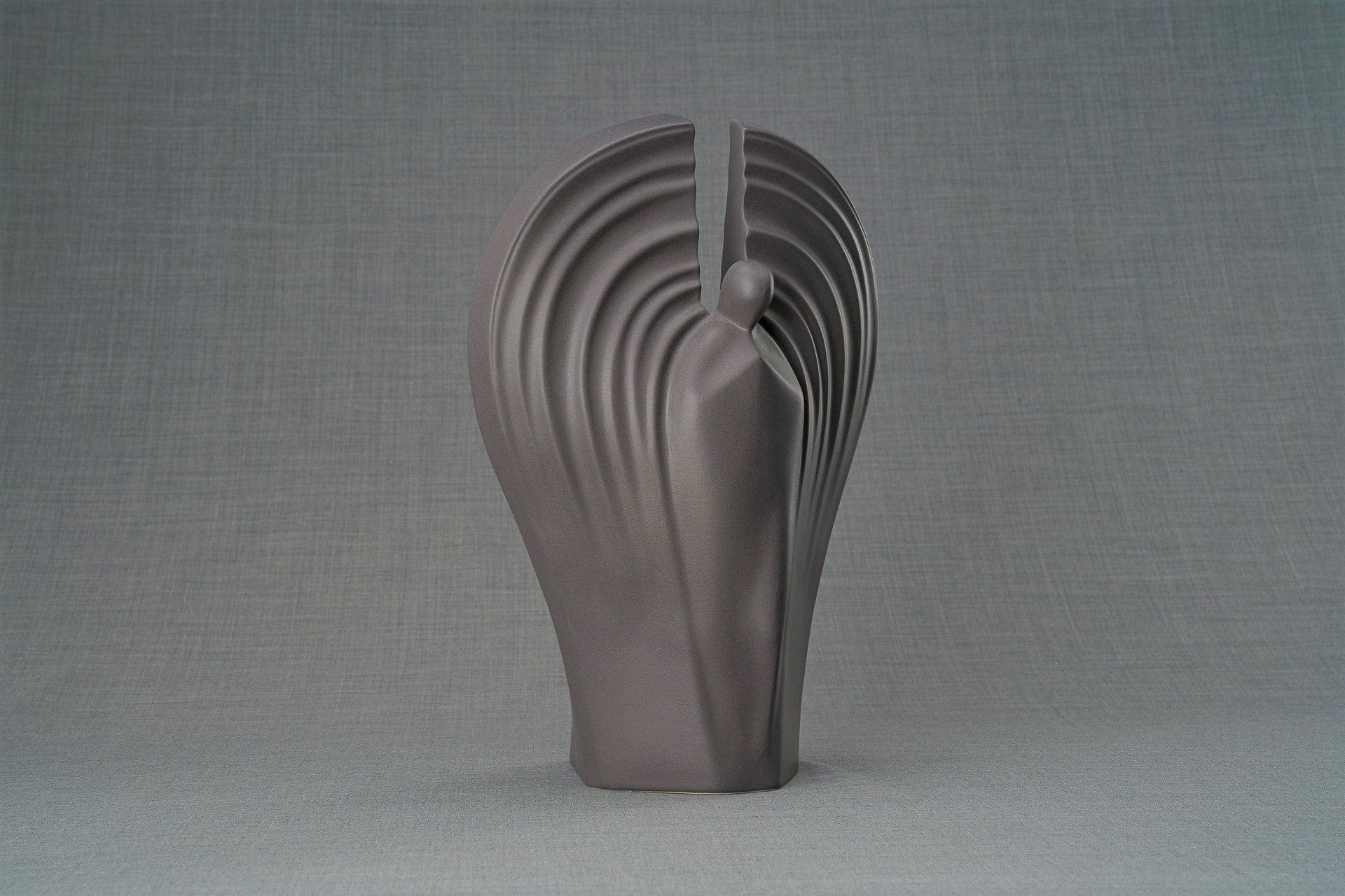Pulvis Art Urns Adult Size Urn Guardian Handmade Cremation Urn for Ashes - Large | Gray Matte | Ceramic