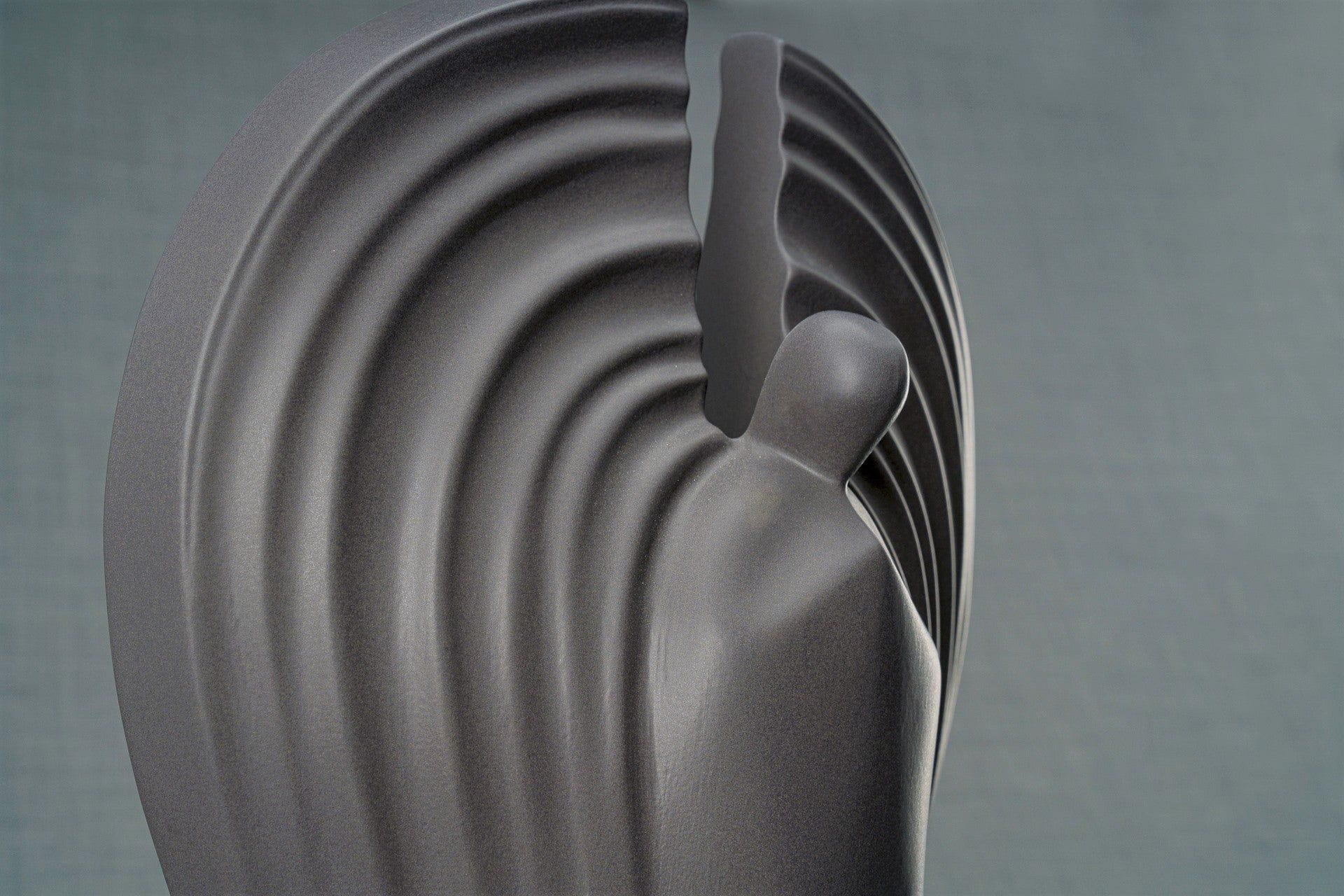 Pulvis Art Urns Adult Size Urn Guardian Handmade Cremation Urn for Ashes - Large | Gray Matte | Ceramic
