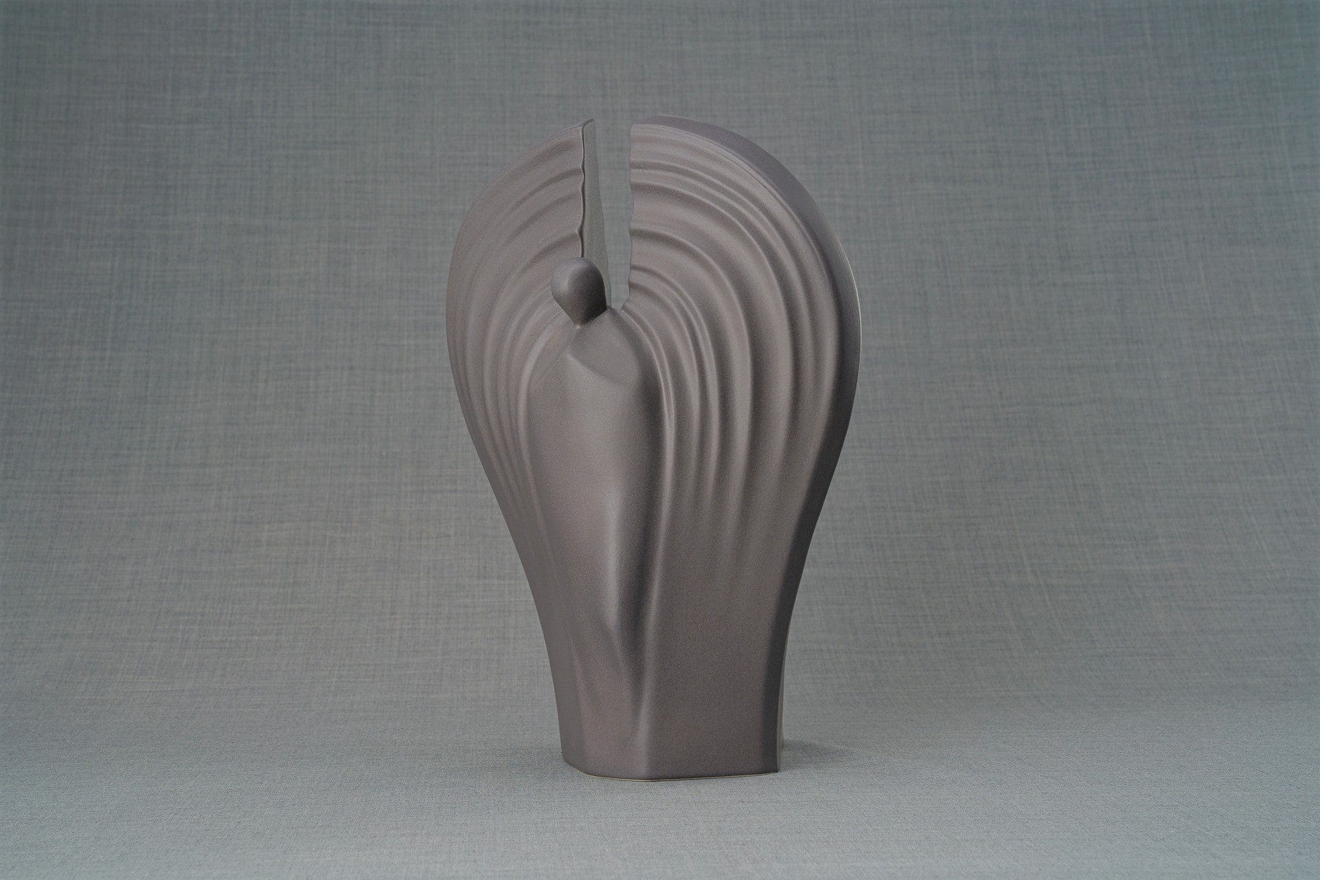 Pulvis Art Urns Adult Size Urn Guardian Handmade Cremation Urn for Ashes - Large | Gray Matte | Ceramic