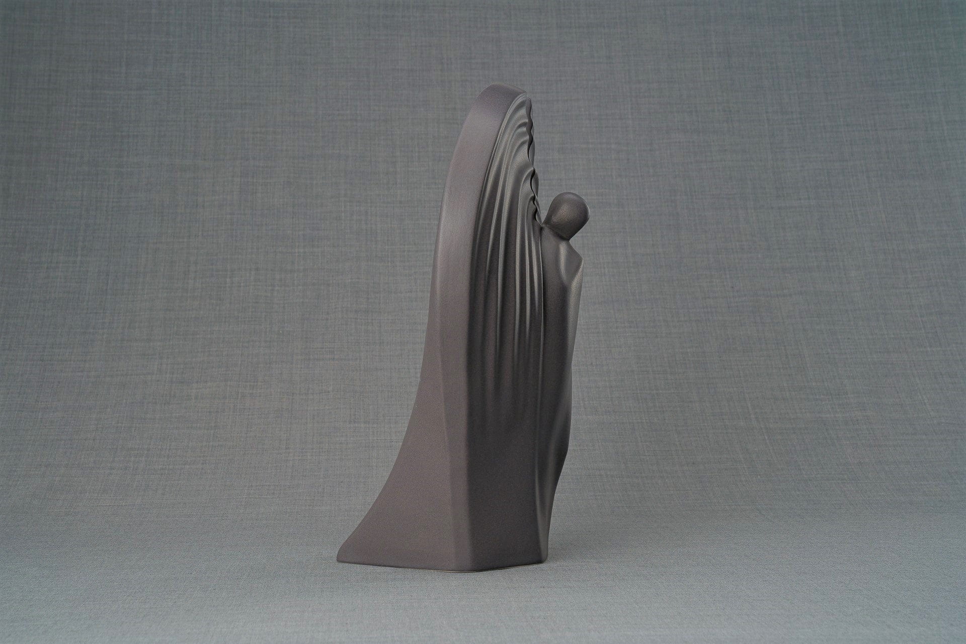 Pulvis Art Urns Adult Size Urn Guardian Handmade Cremation Urn for Ashes - Large | Gray Matte | Ceramic