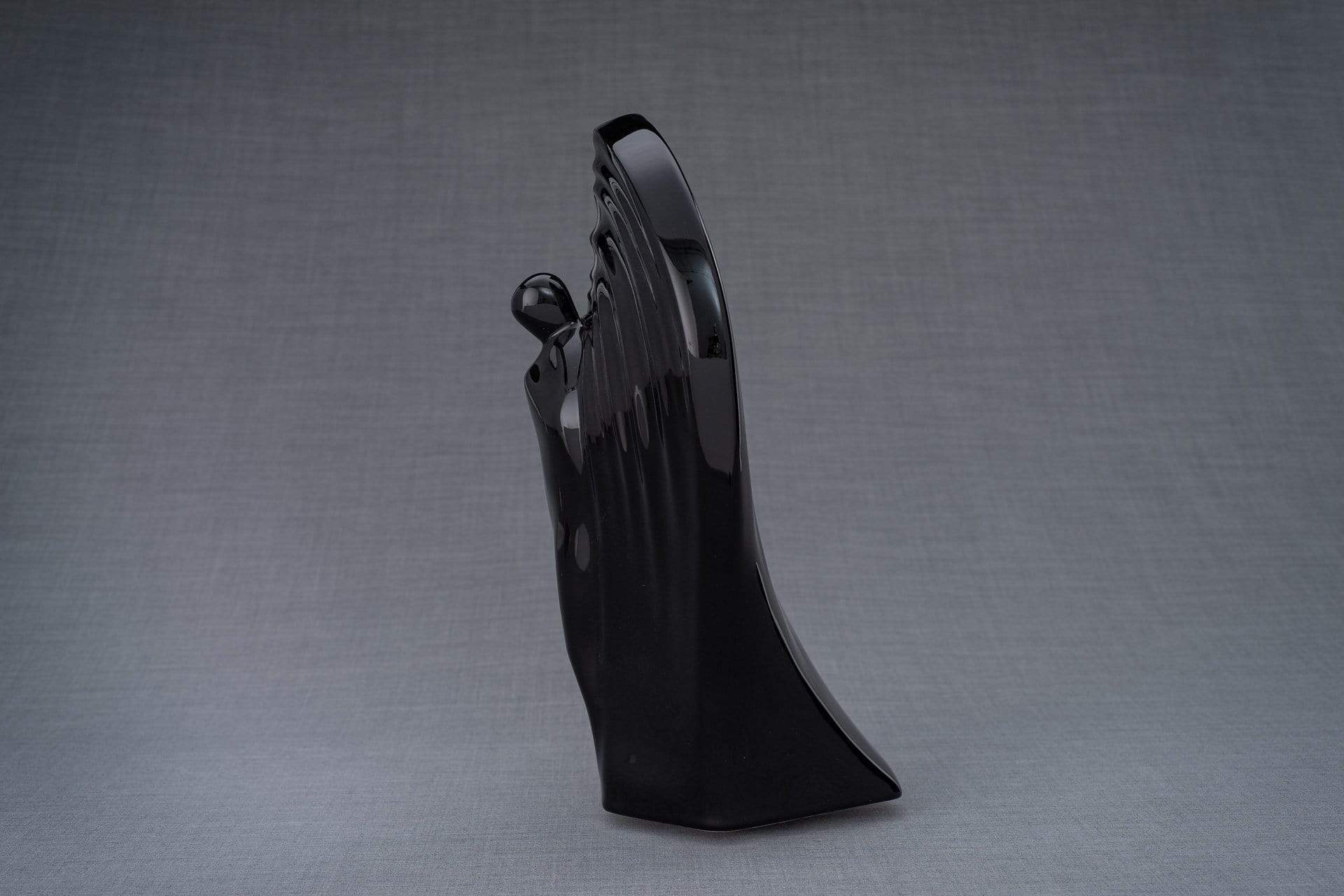 Guardian Handmade Cremation Urn for Ashes, size Large/Adult, color Lamp Black-Pulvis Art Urns