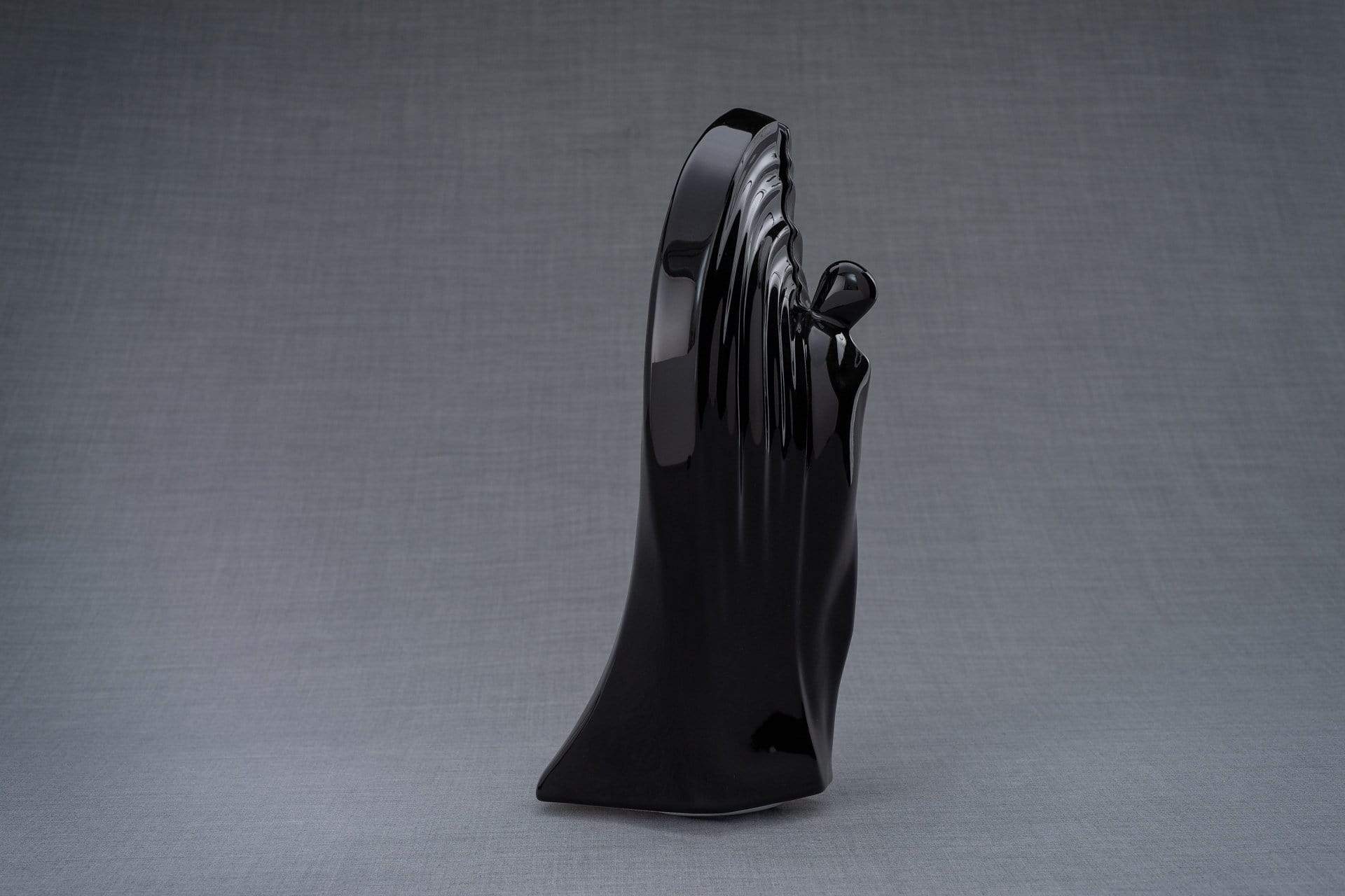 Guardian Handmade Cremation Urn for Ashes, size Large/Adult, color Lamp Black-Pulvis Art Urns