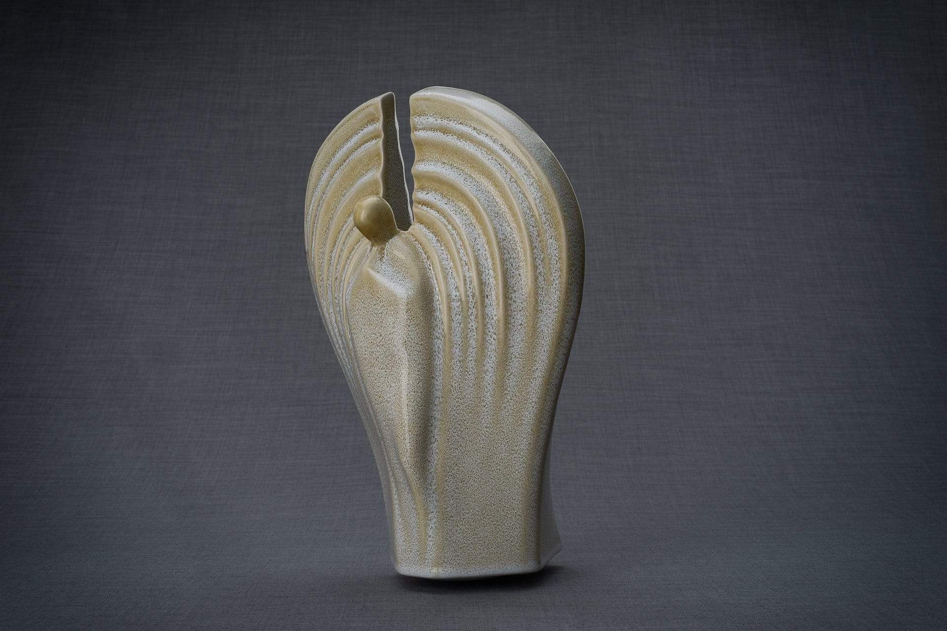 Guardian Handmade Cremation Urn for Ashes, size Large/Adult, color Light Sand Melange-Pulvis Art Urns